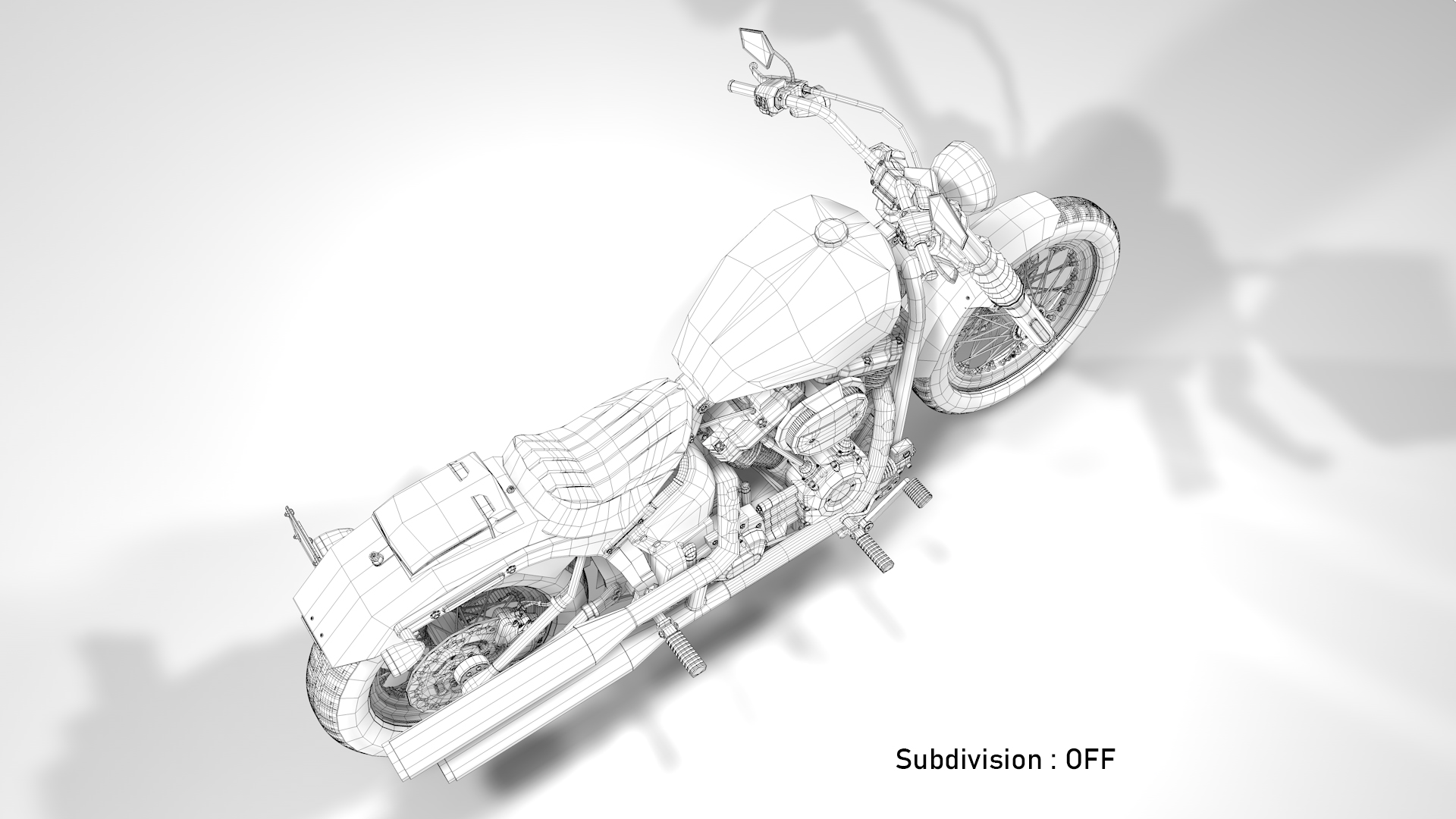 Realistic Harley Davidson Street Bob 2021 Vivid Black 3D Model