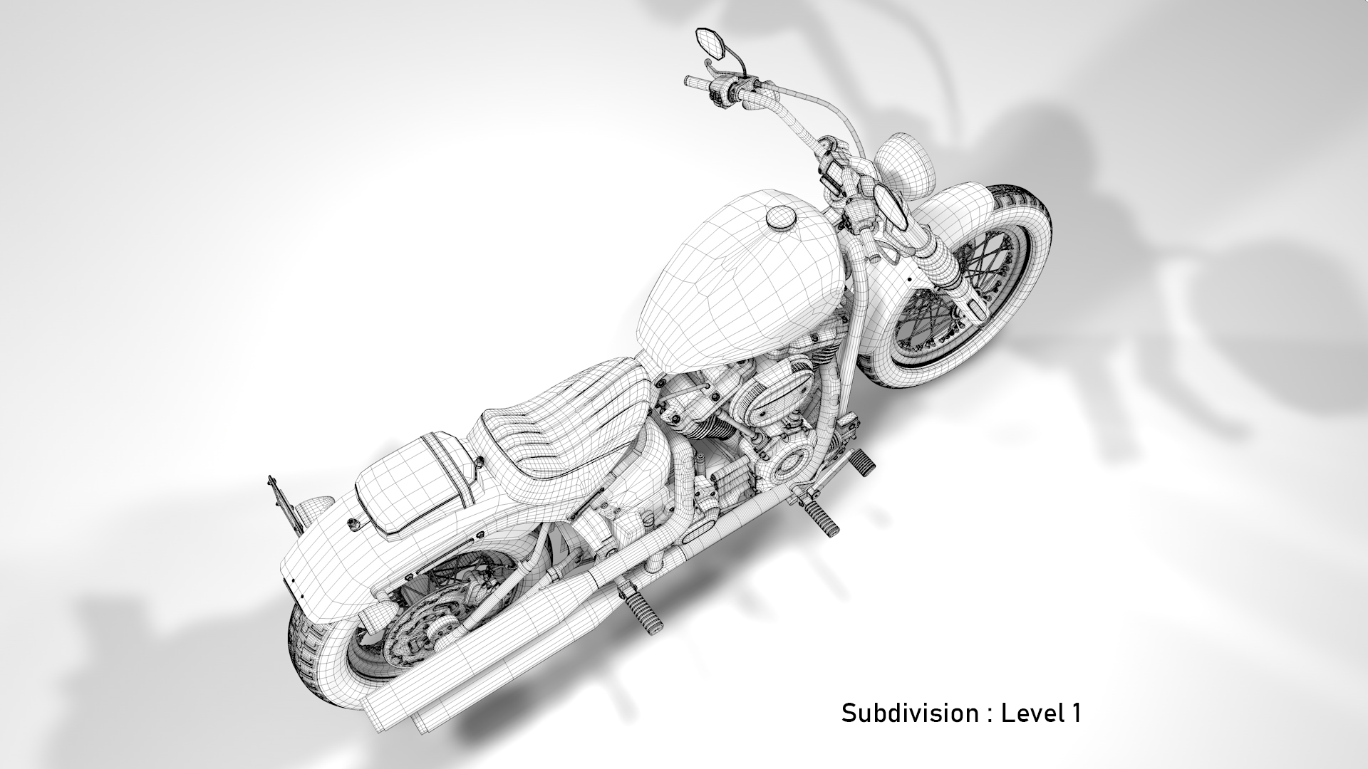 Realistic Harley Davidson Street Bob 2021 Vivid Black 3D Model