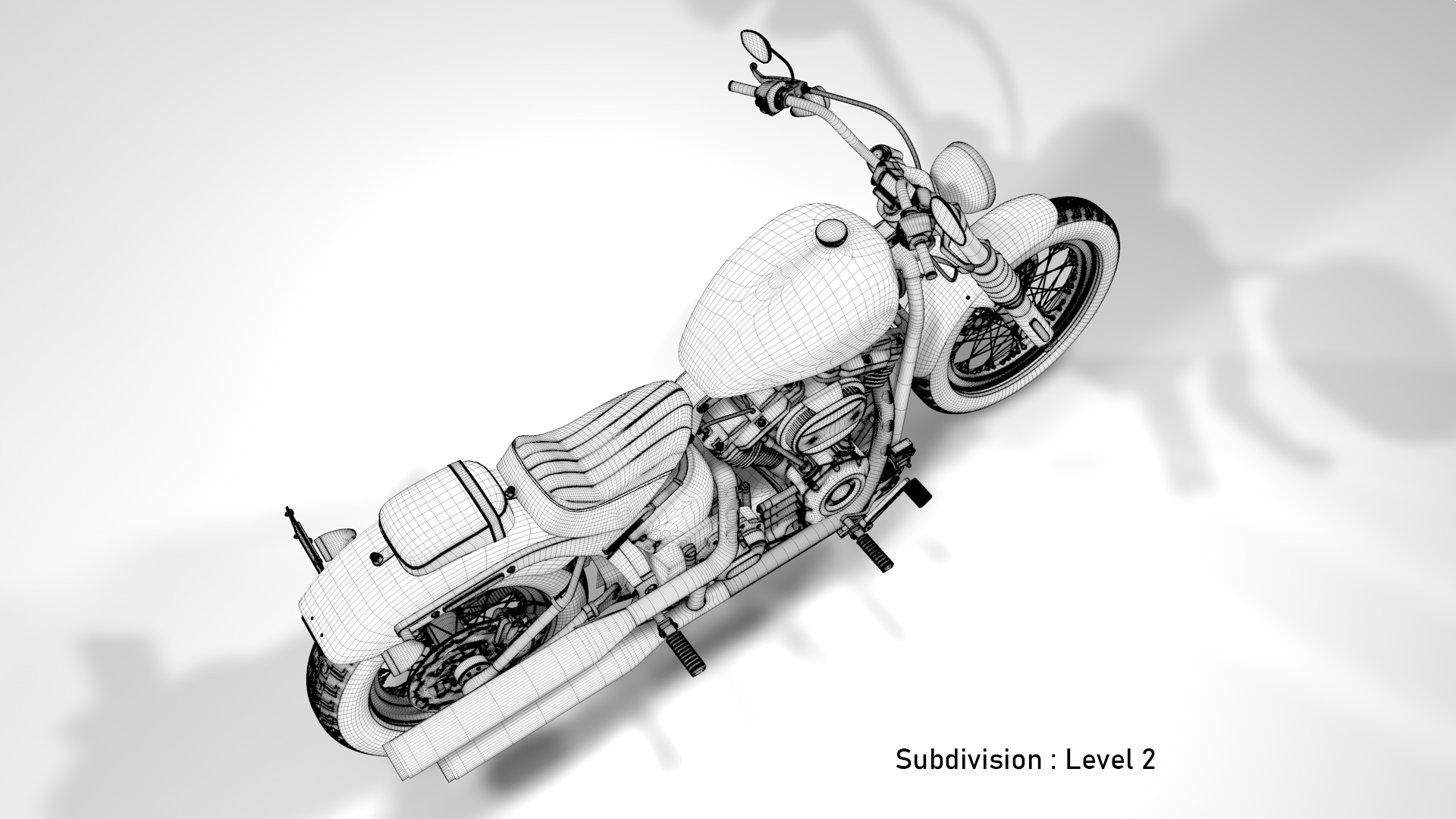 Realistic Harley Davidson Street Bob 2021 Vivid Black 3D Model