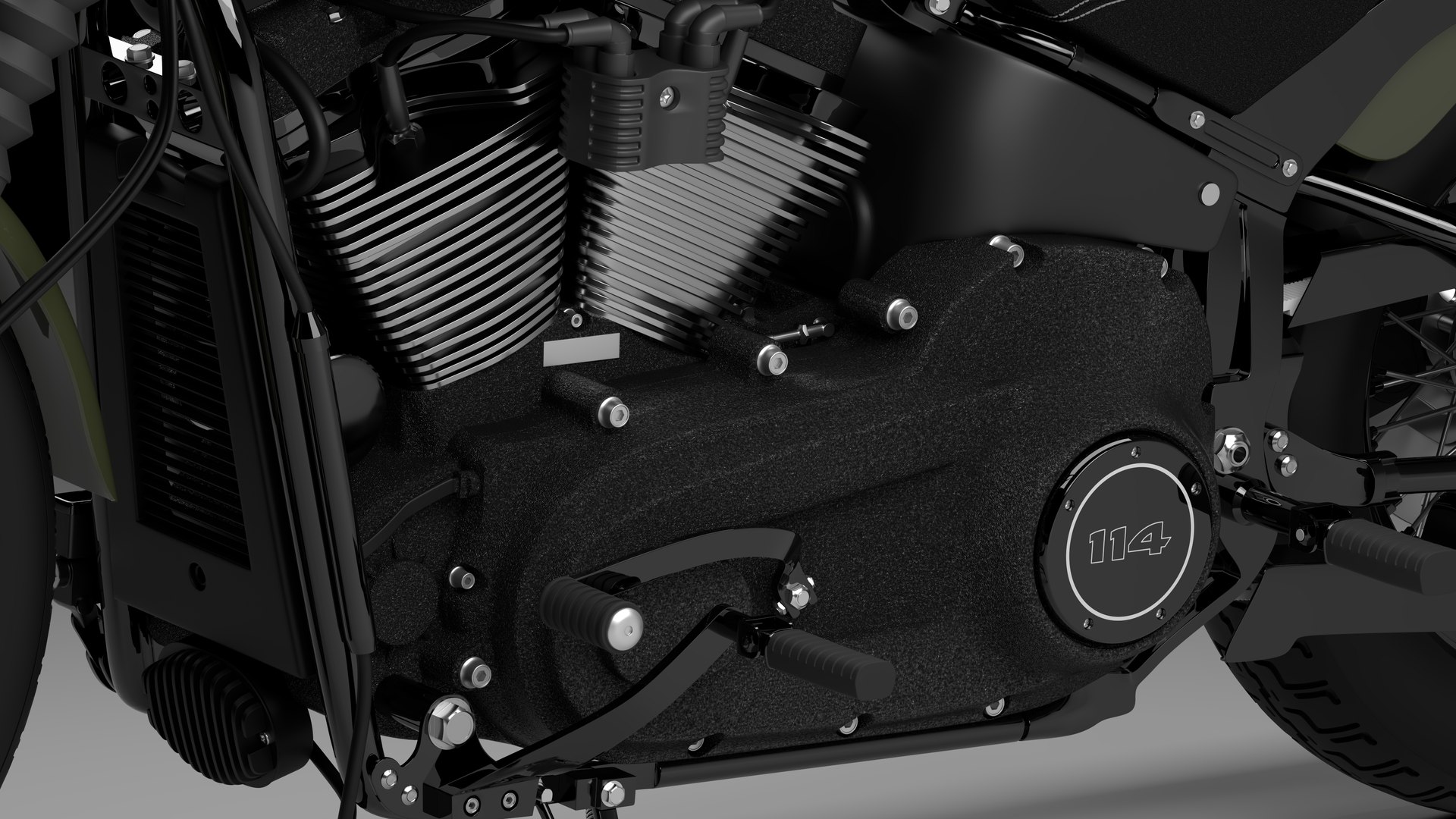 Harley Davidson Street Bob 2021 3D Model (Deadwood Green)