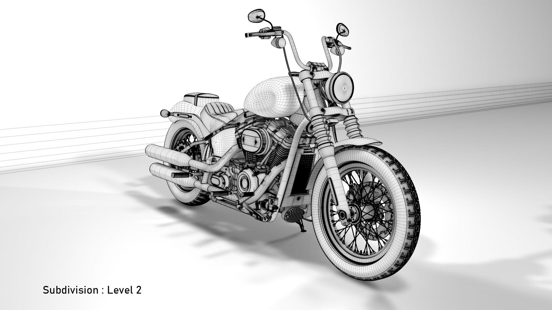 Harley Davidson Street Bob 2021 3D Model (Deadwood Green)