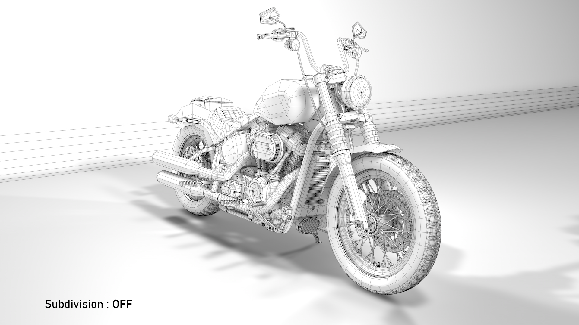 Harley Davidson Street Bob 2021 3D Model (Baja Orange)