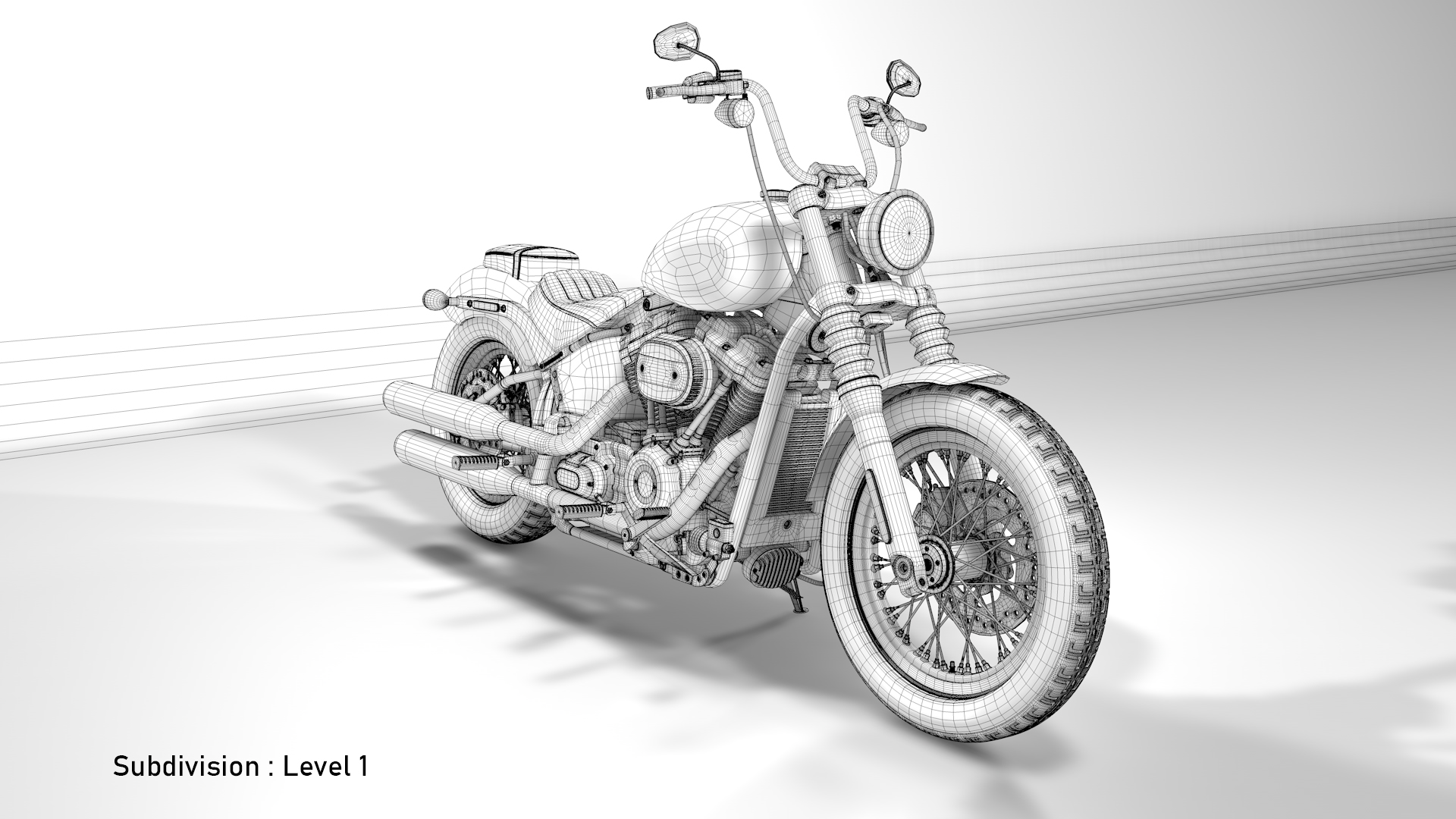 Harley Davidson Street Bob 2021 3D Model (Baja Orange)