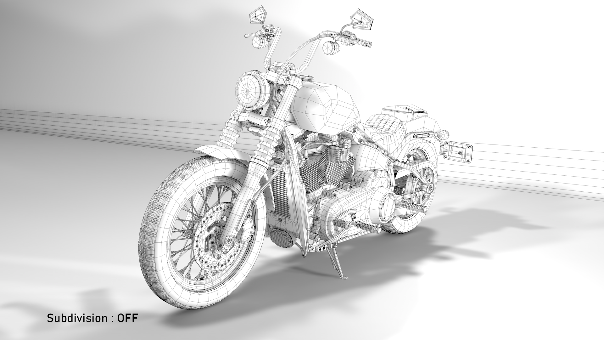 Harley Davidson Street Bob 2021 3D Model (Baja Orange)