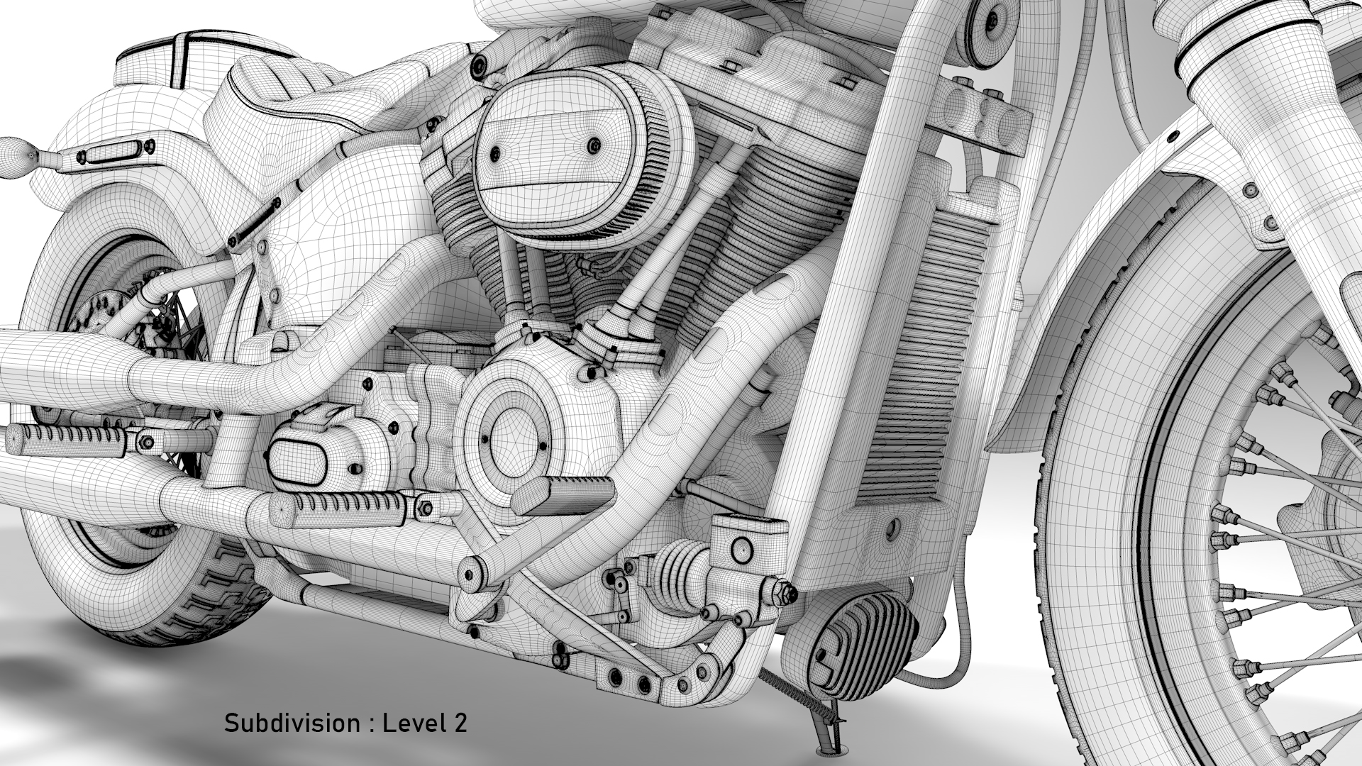 Harley Davidson Street Bob 2021 3D Model (Baja Orange)
