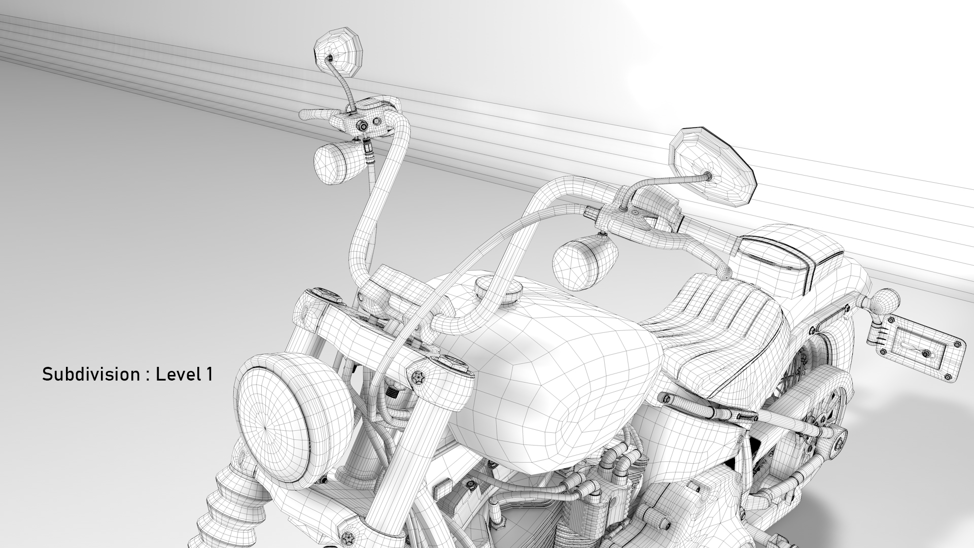 Harley Davidson Street Bob 2021 3D Model (Baja Orange)