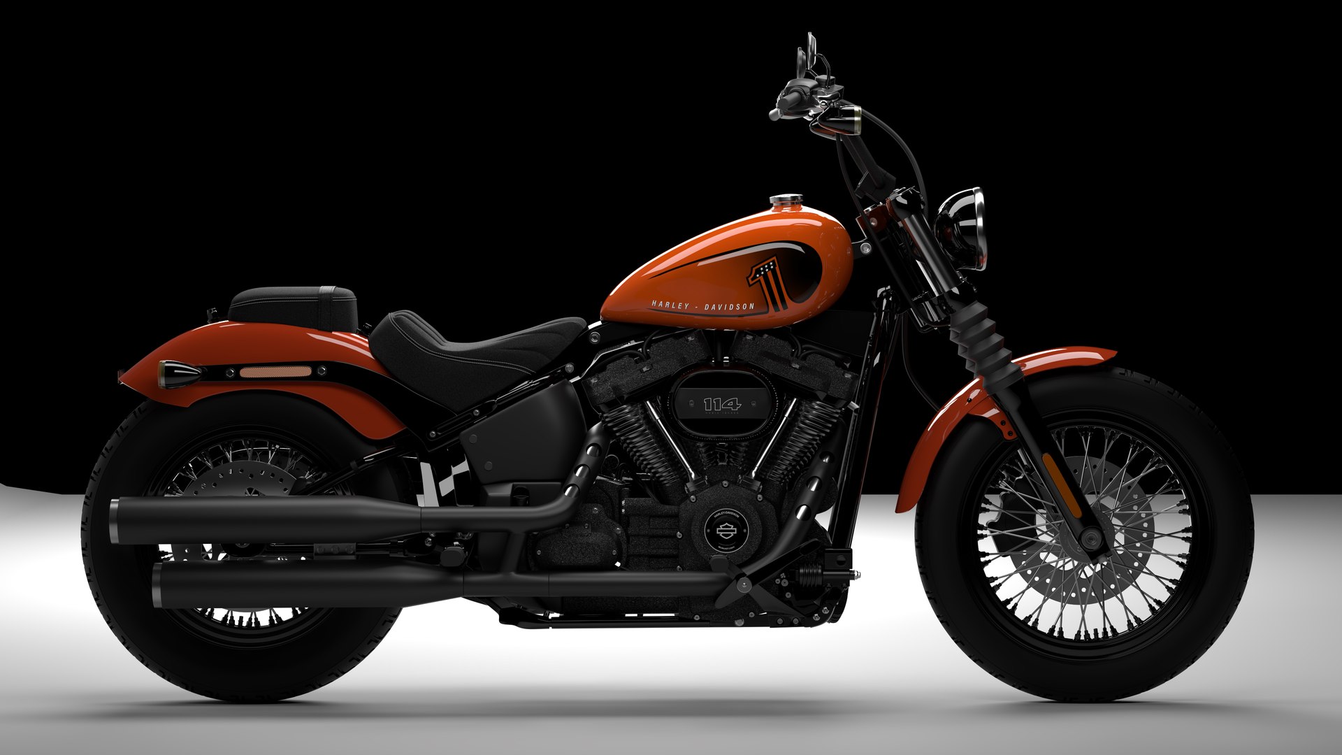 Harley Davidson Street Bob 2021 3D Model (All Colors)