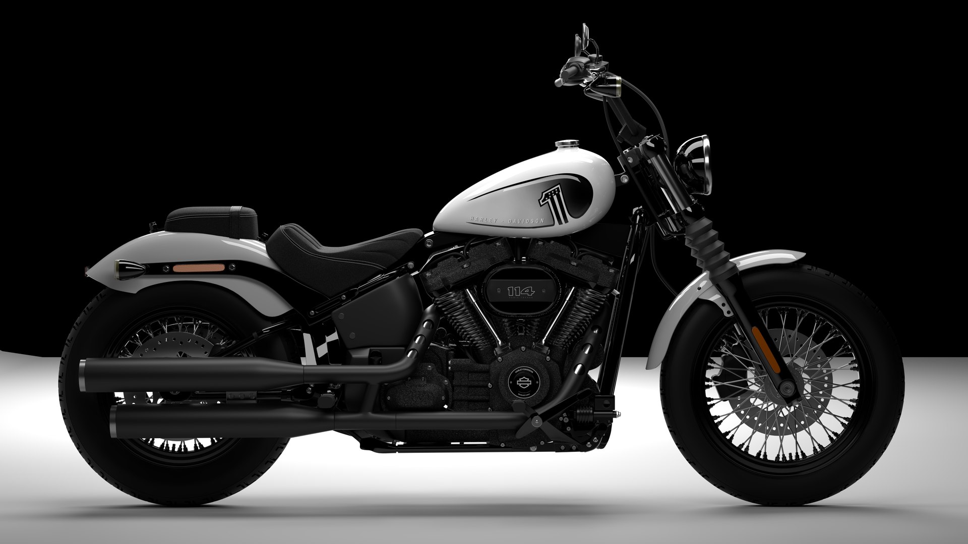 Harley Davidson Street Bob 2021 3D Model (All Colors)