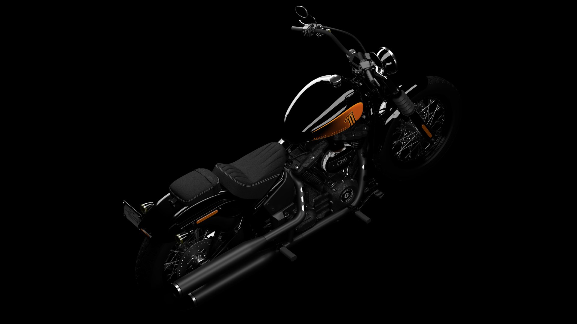 Harley Davidson Street Bob 2021 3D Model (All Colors)