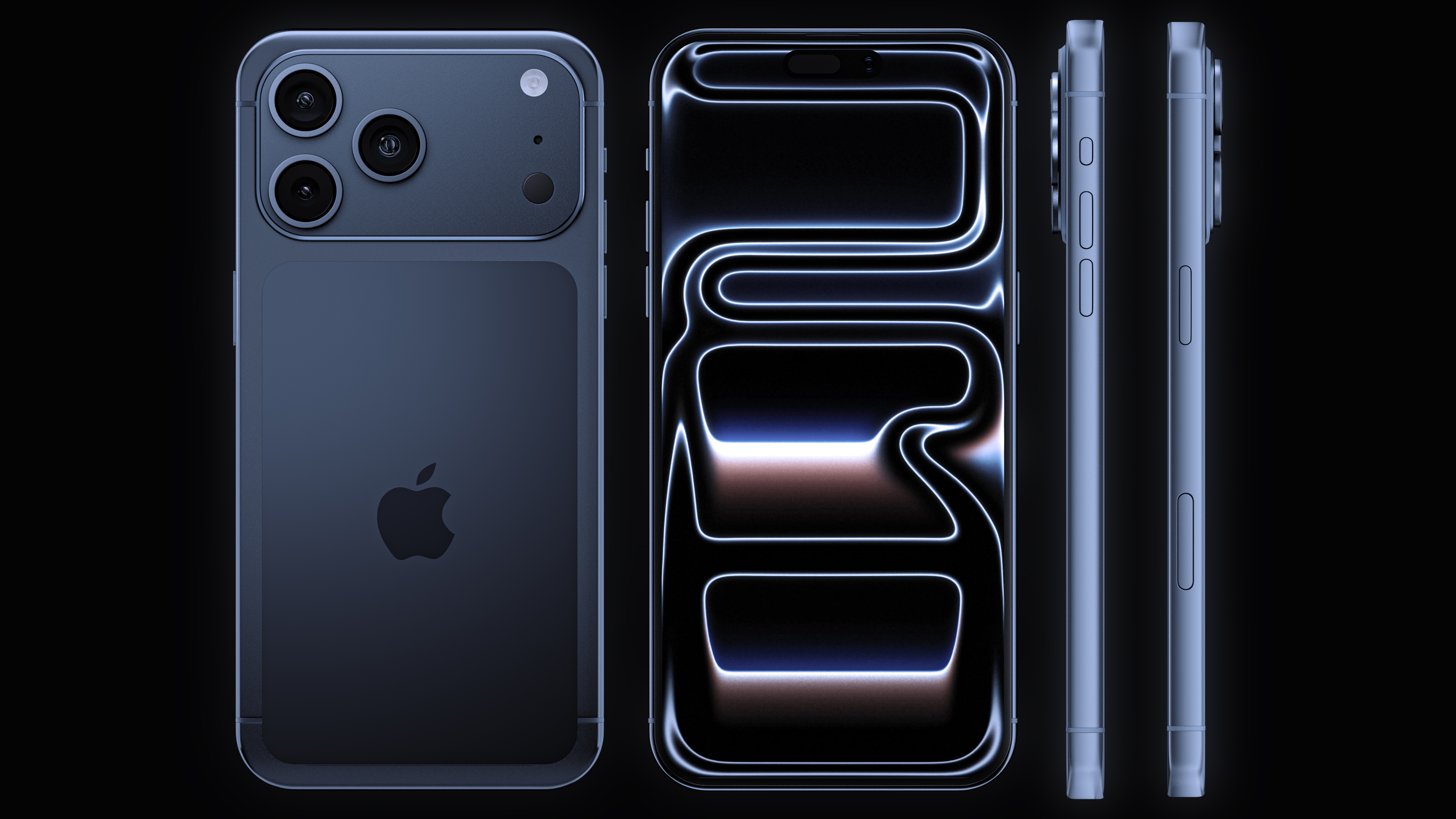 Apple iPhone 17 Pro Max 3D Model Deep Blue