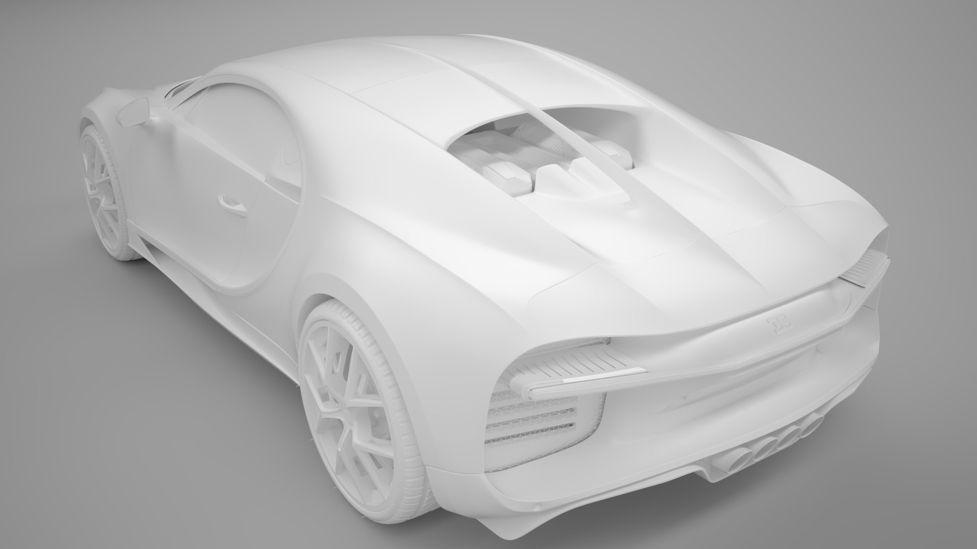 Bugatti Chiron Sport 3D Model 2021 Noire