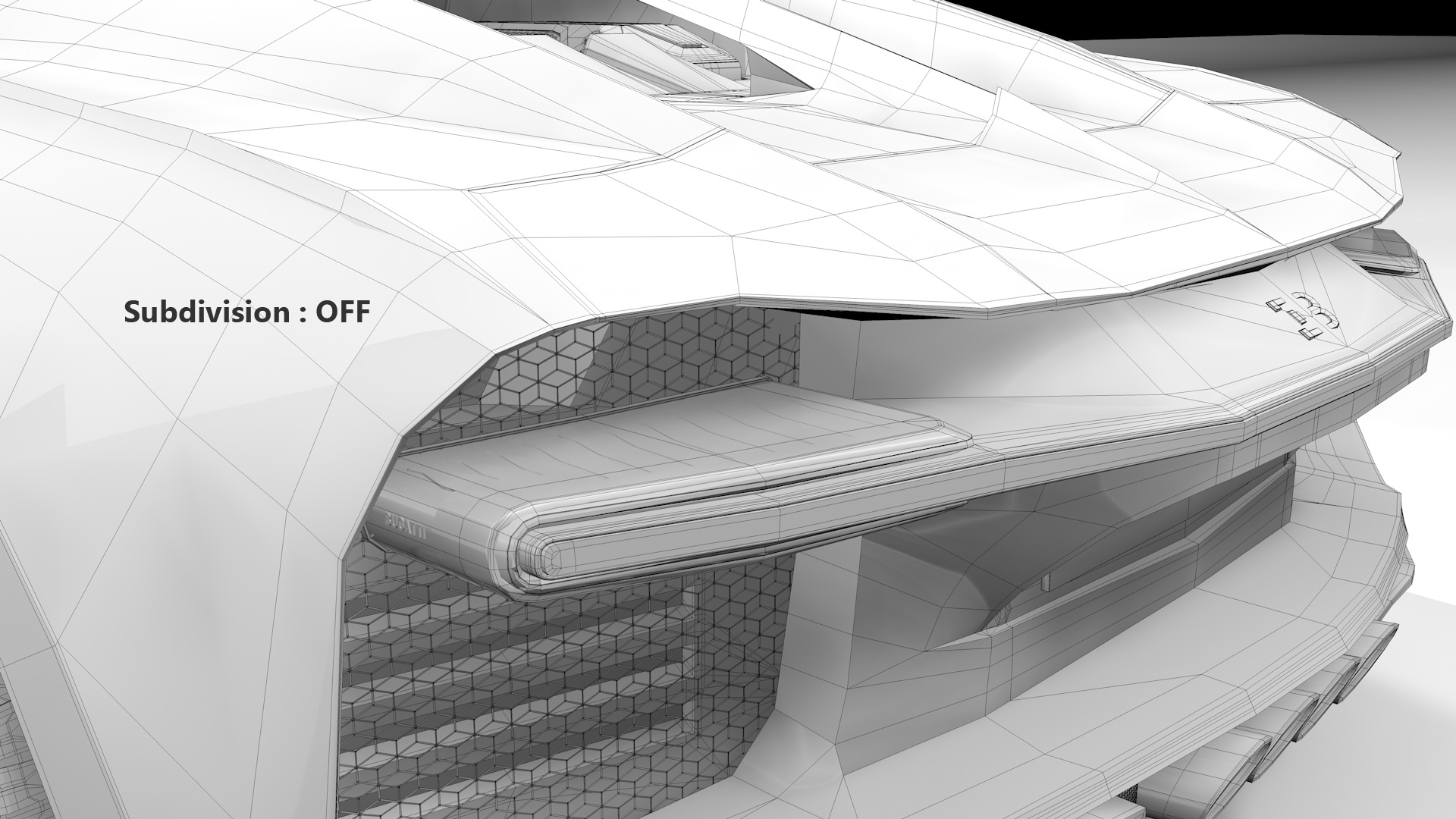 Bugatti Chiron Sport 3D Model 2021 Noire