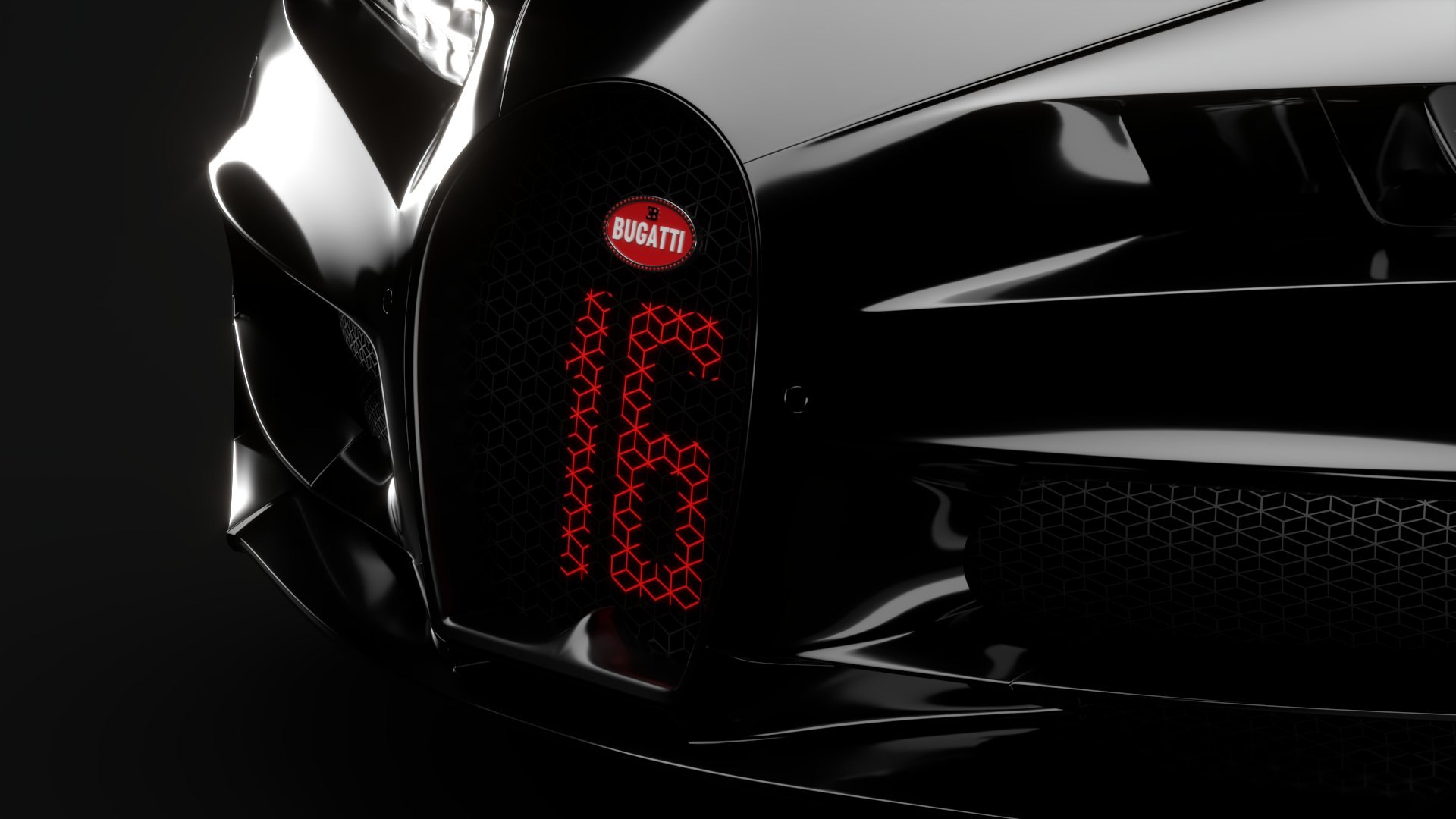 Bugatti Chiron Sport 3D Model 2021 Black