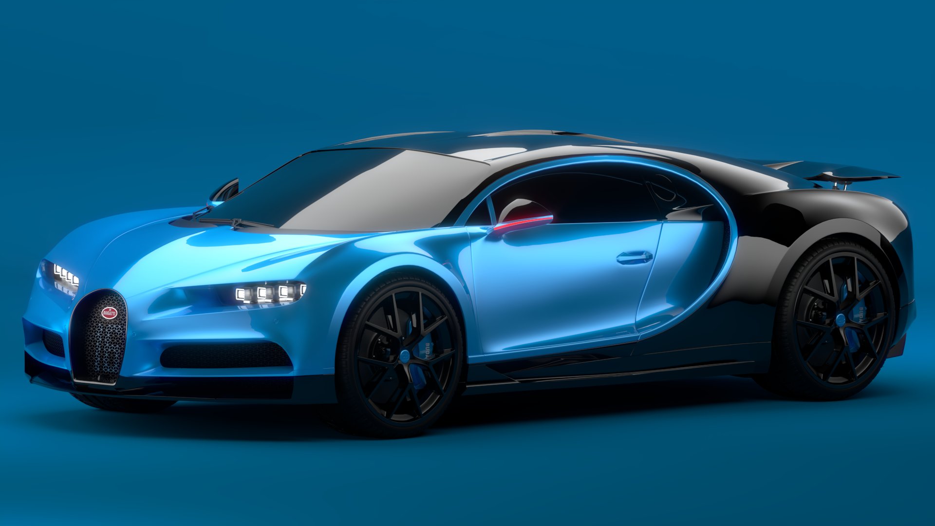 Bugatti Chiron Sport 3D Model 2021 Blue