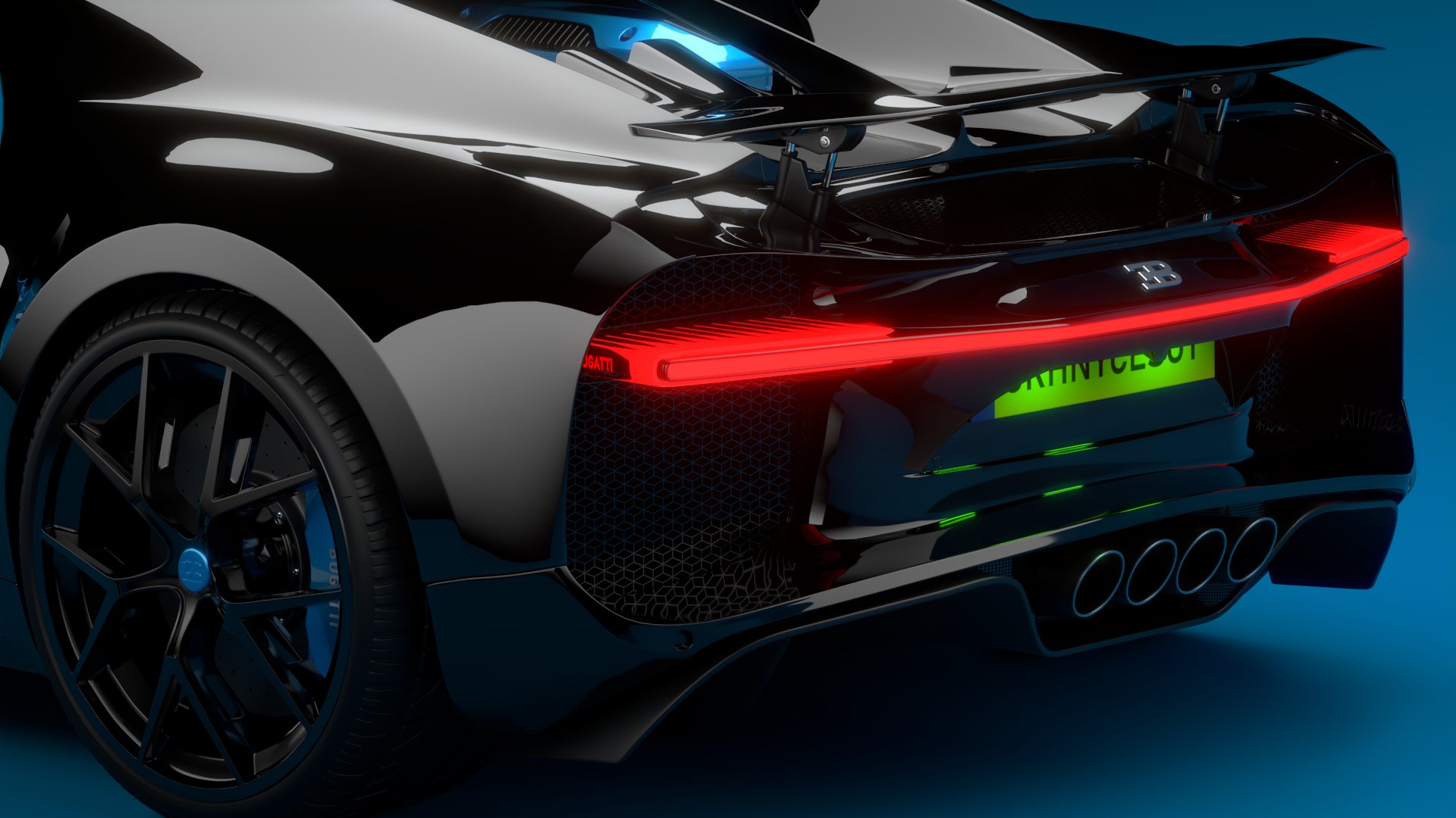 Bugatti Chiron Sport 3D Model 2021 Blue