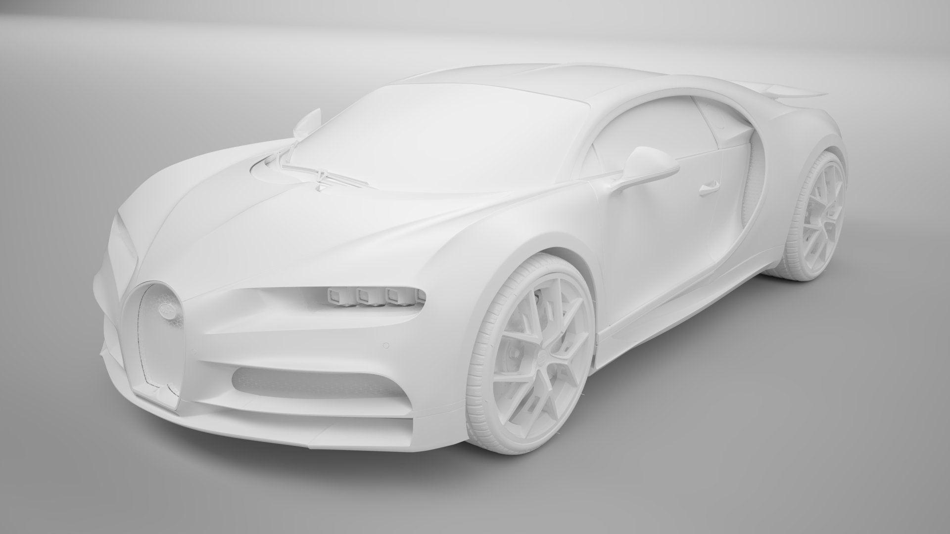 Bugatti Chiron Sport 3D Model 2021 Blue