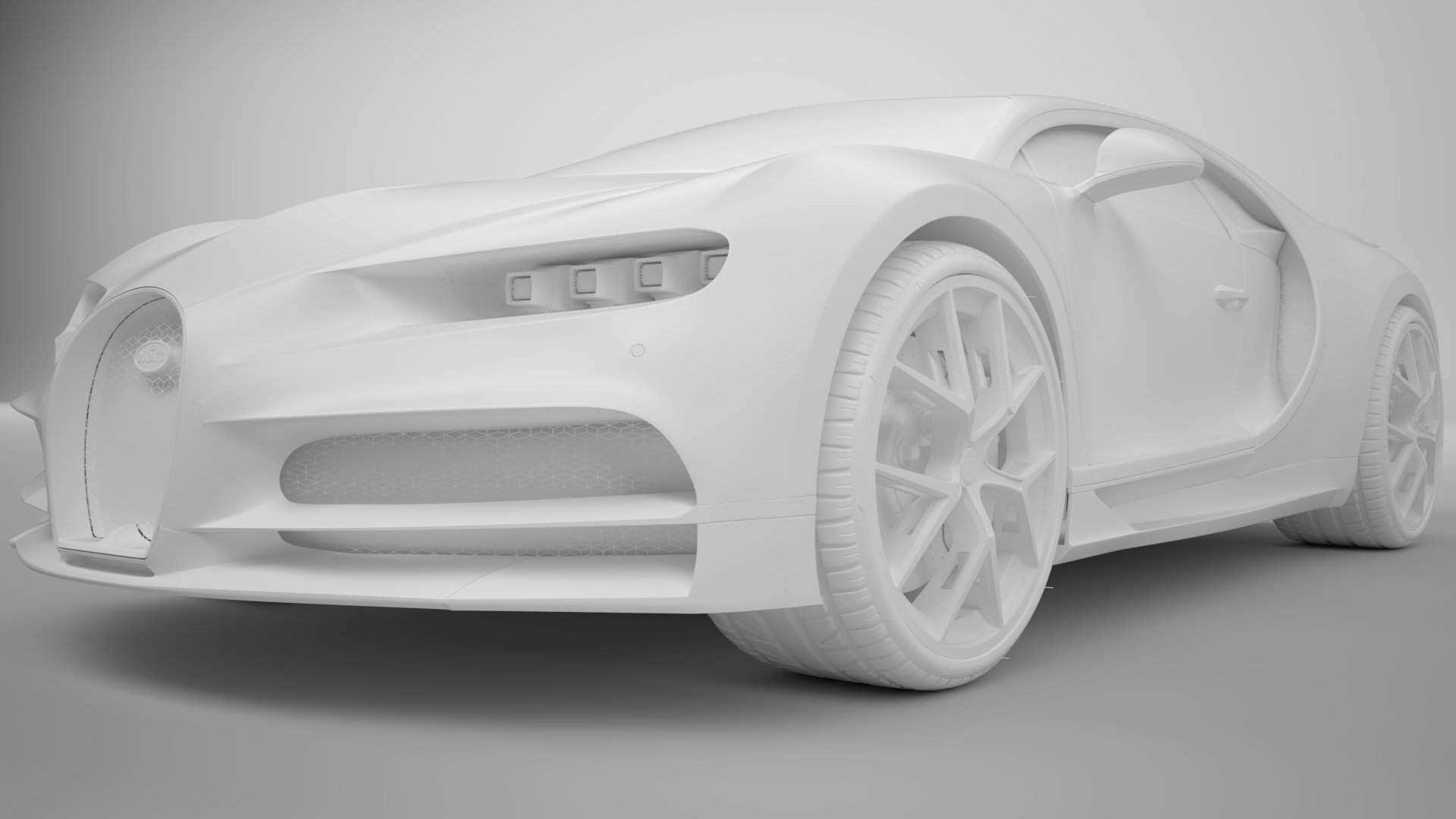 Bugatti Chiron Sport 3D Model 2021 Blue