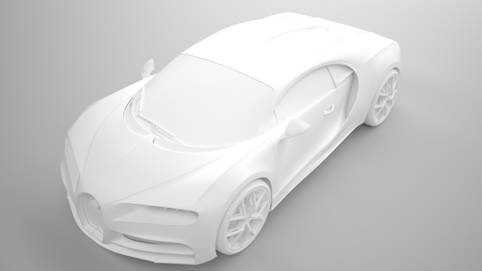 Bugatti Chiron Sport 3D Model 2021 Blue