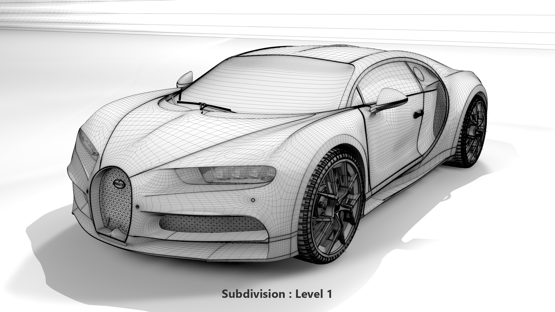 Bugatti Chiron Sport 3D Model 2021 Blue