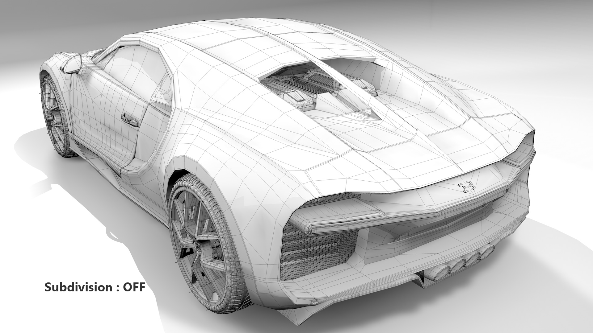 Bugatti Chiron Sport 3D Model 2021 Blue