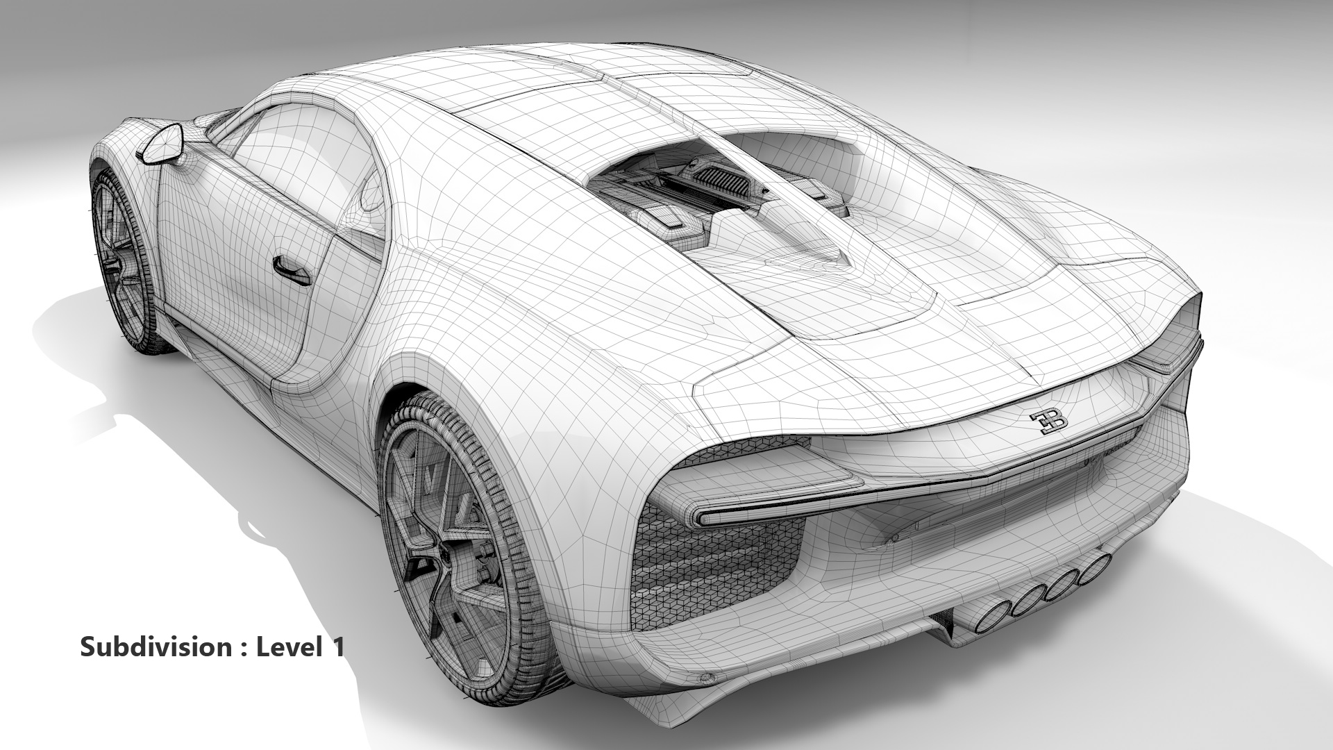 Bugatti Chiron Sport 3D Model 2021 Blue