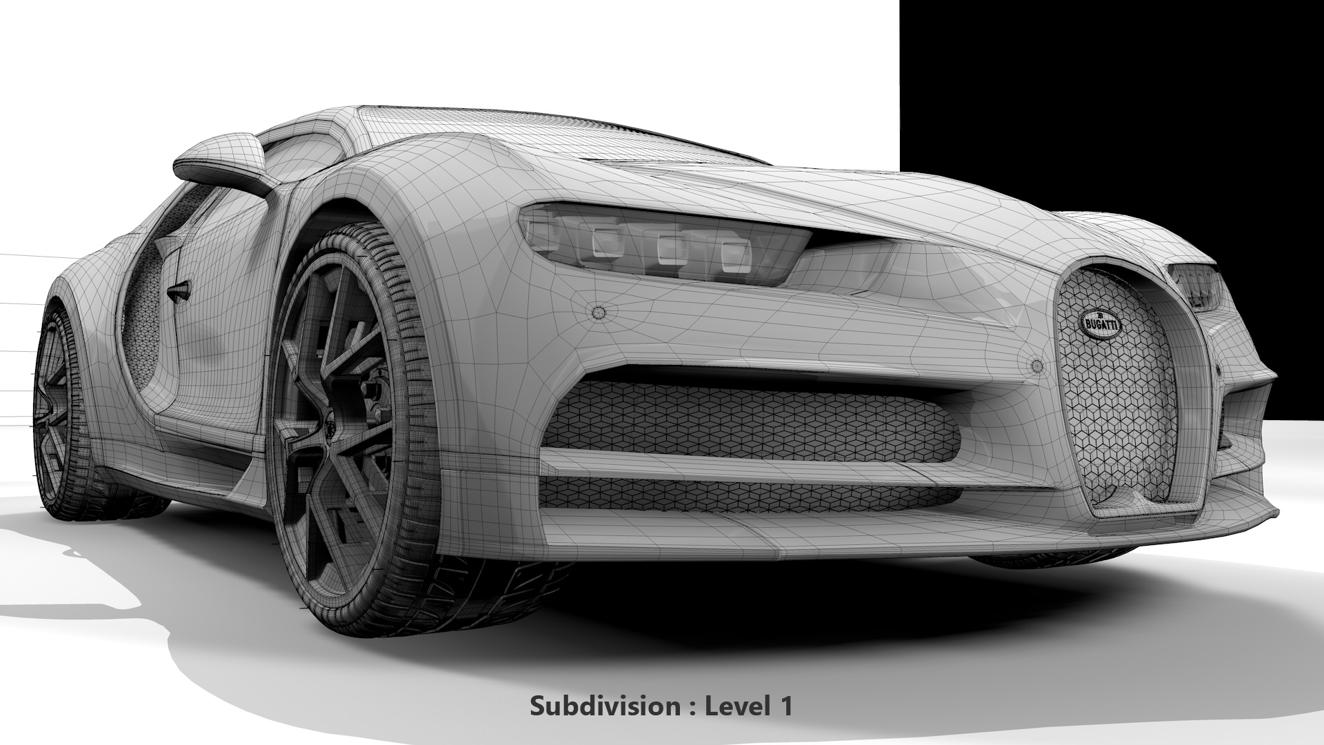 Bugatti Chiron Sport 3D Model 2021 Blue
