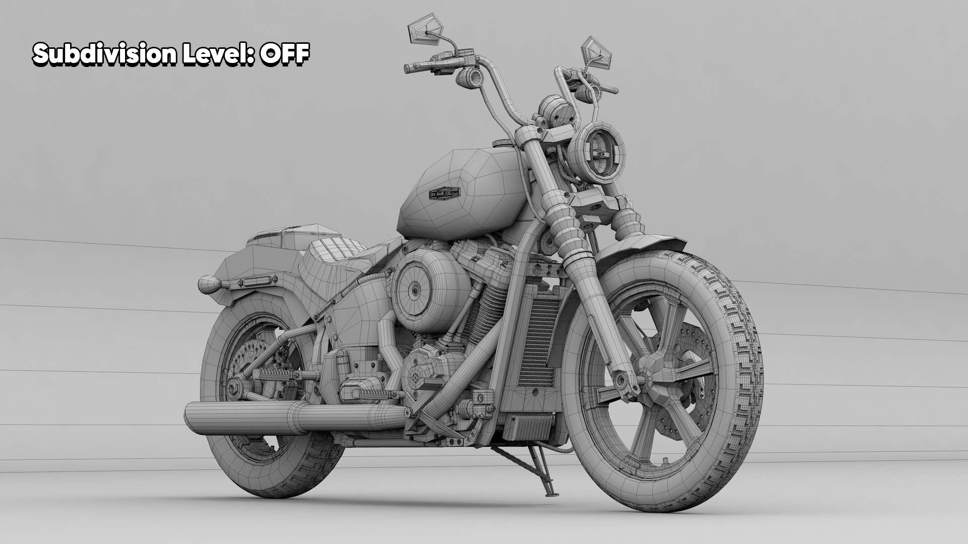 Harley Davidson Street Bob 2026 3D Model (Vivid Black)