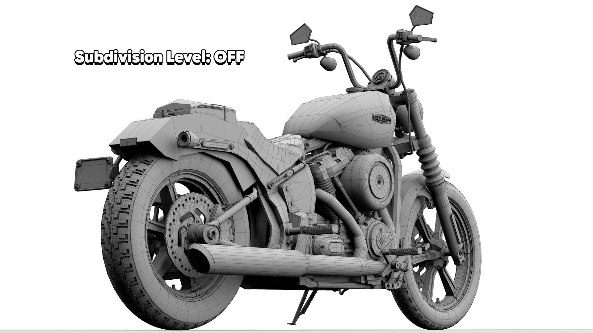 Harley Davidson Street Bob 2026 3D Model (Vivid Black)