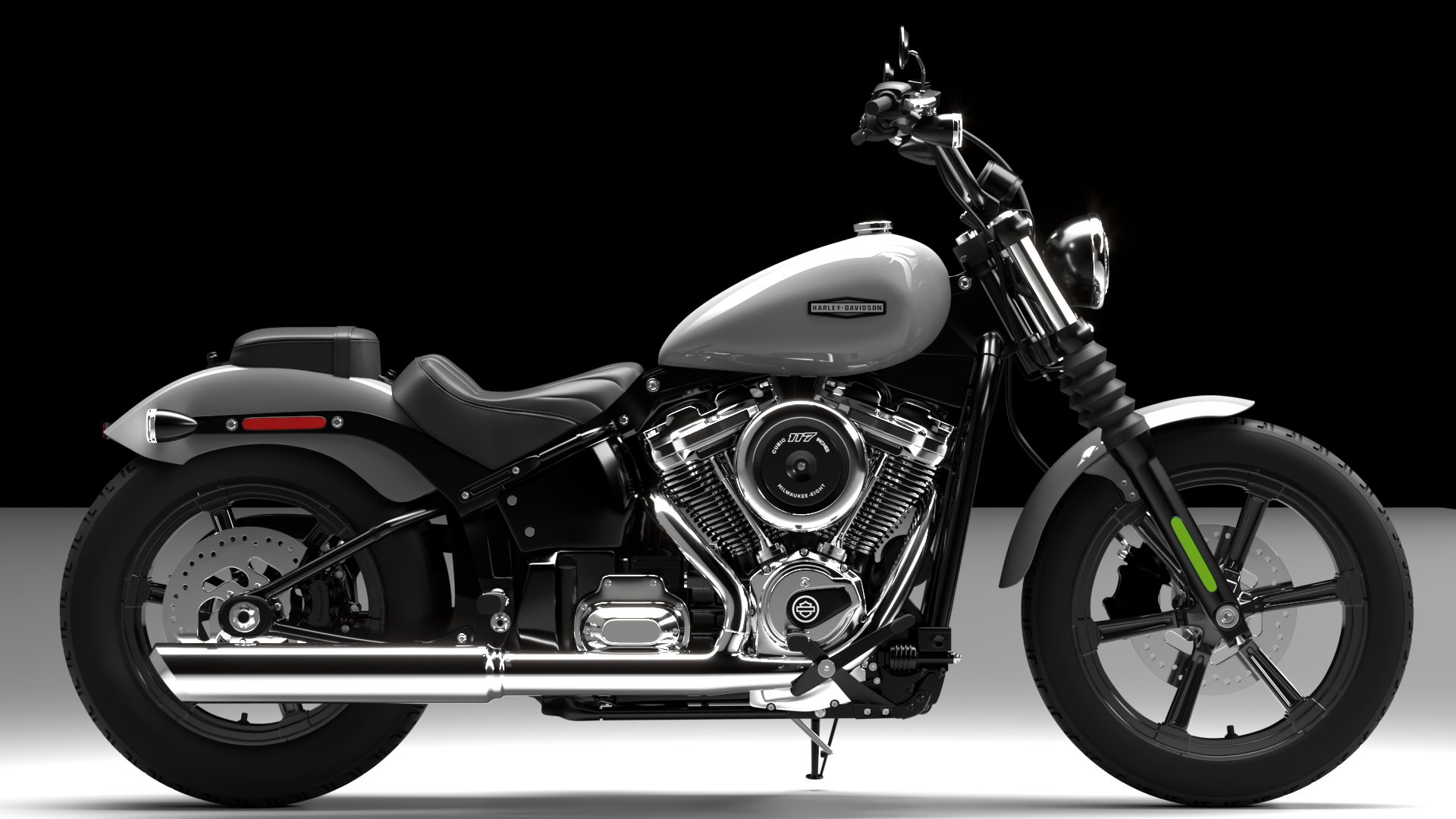 Harley Davidson Street Bob 2026 3D Model (Dark Billiard Gray)