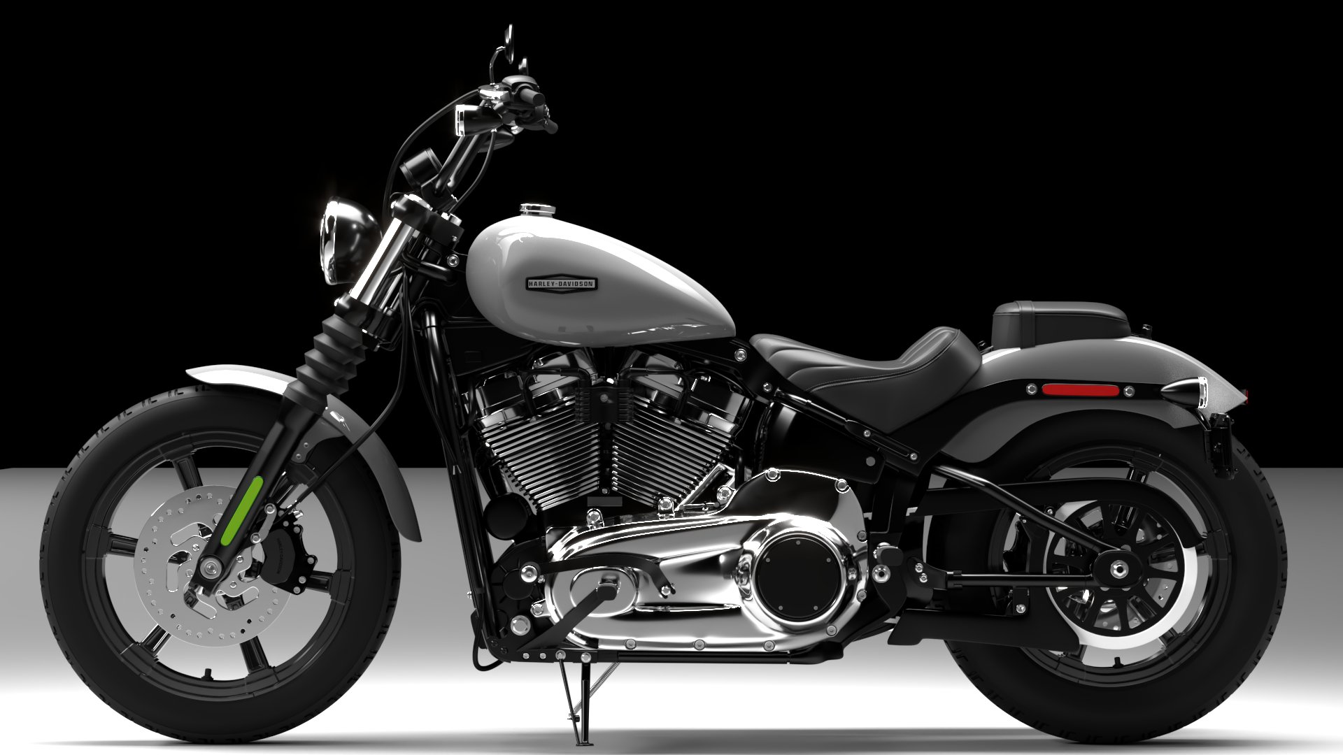 Harley Davidson Street Bob 2026 3D Model (Dark Billiard Gray)