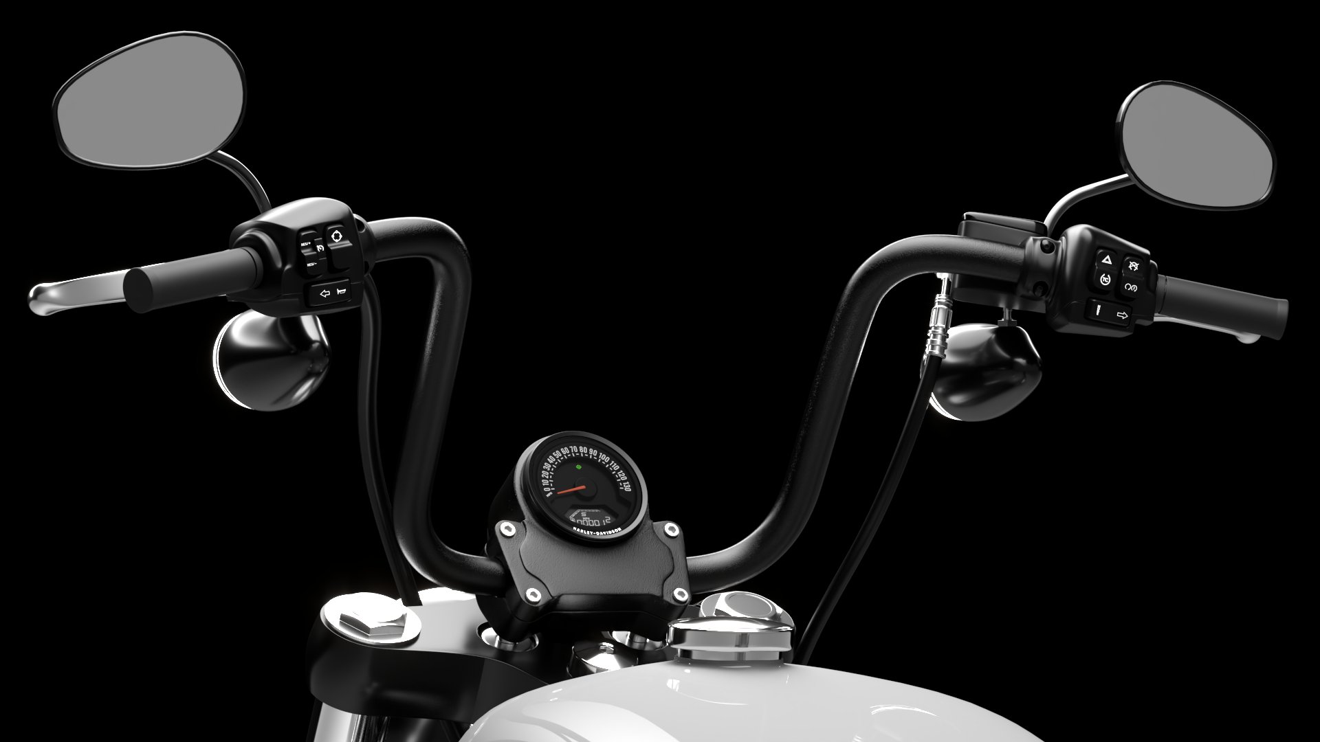 Harley Davidson Street Bob 2026 3D Model (Dark Billiard Gray)