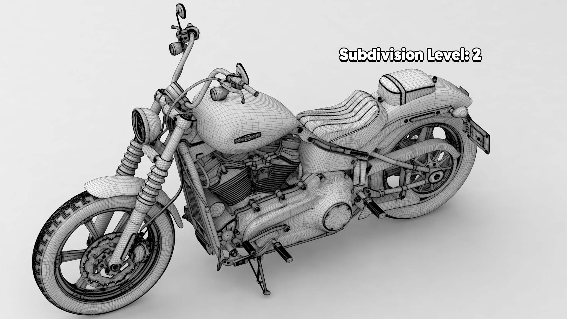 Harley Davidson Street Bob 2026 3D Model (Dark Billiard Gray)
