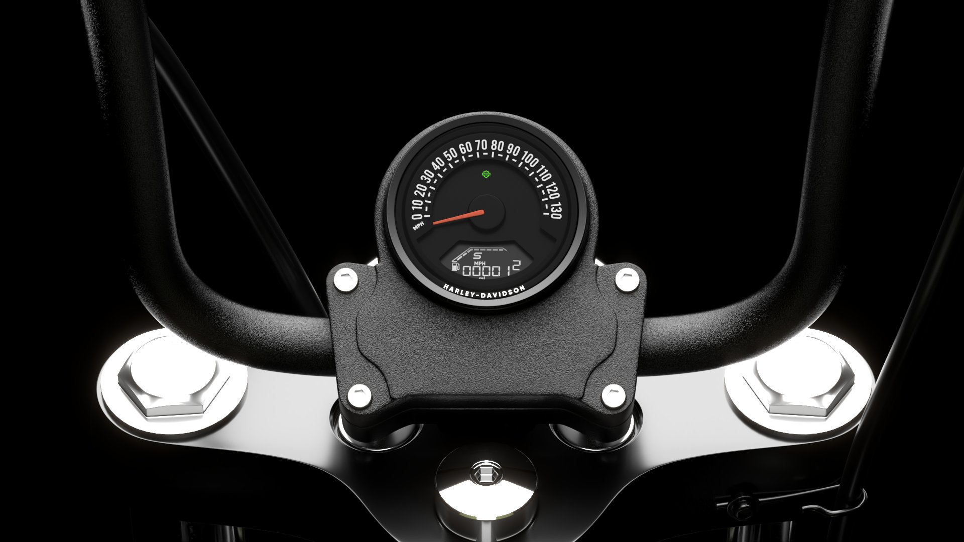 Harley Davidson Street Bob 2026 3D Model (Olive Steel Metallic)