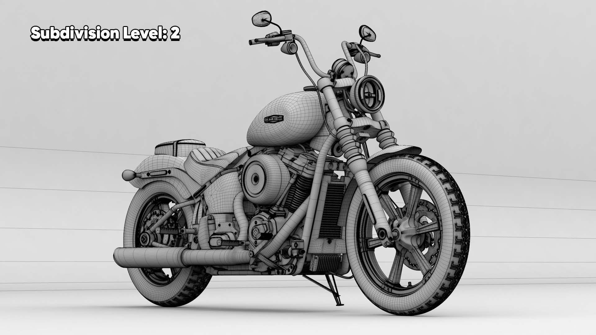 Harley Davidson Street Bob 2026 3D Model (Olive Steel Metallic)