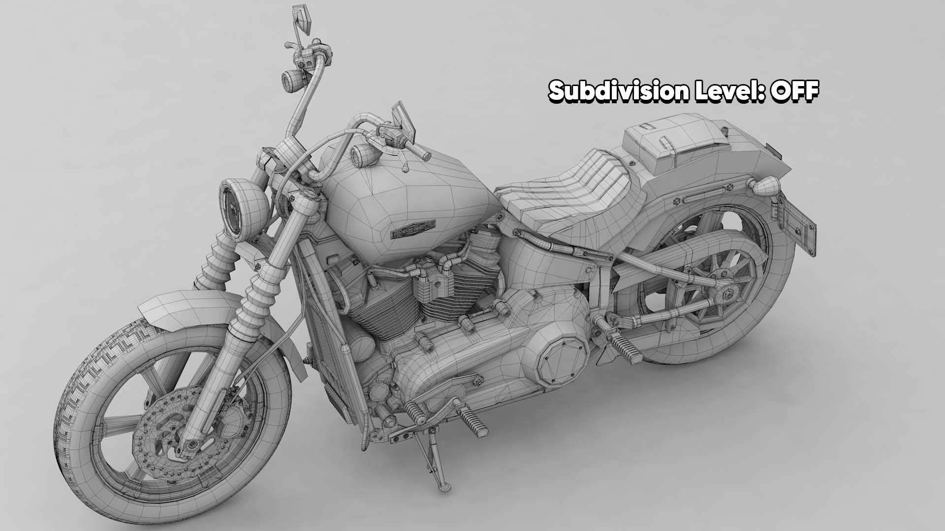Harley Davidson Street Bob 2026 3D Model (Olive Steel Metallic)