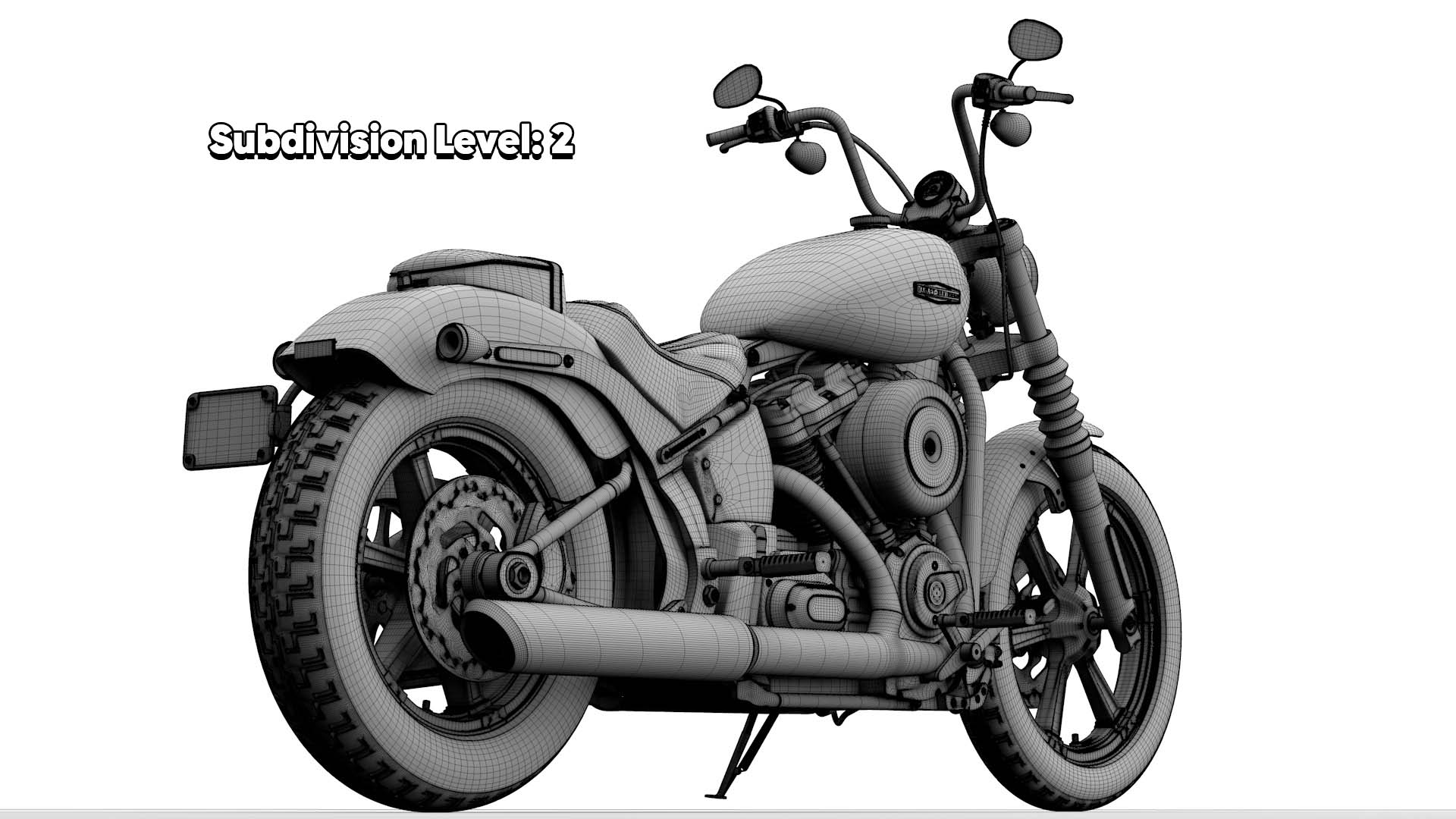 Harley Davidson Street Bob 2026 3D Model (Aurora Blue Denim)