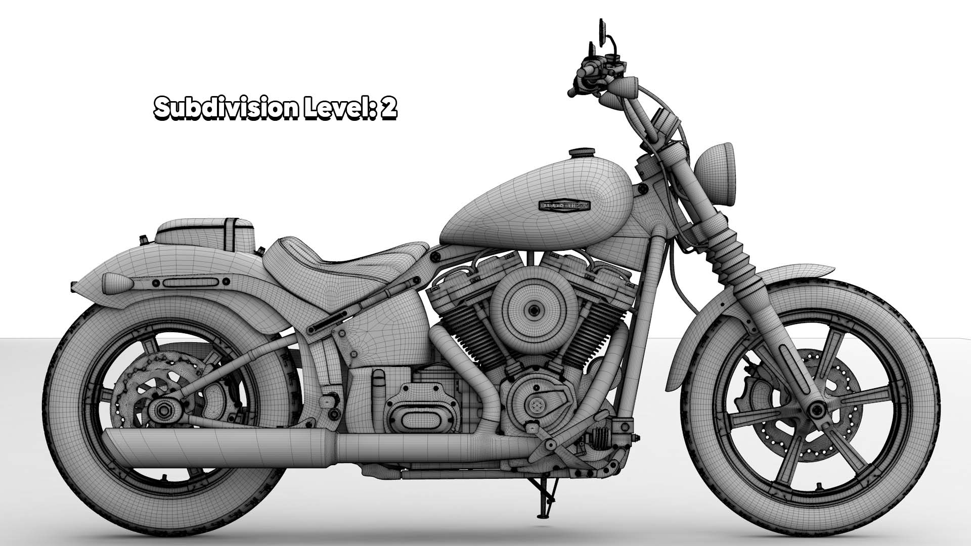 Harley Davidson Street Bob 2026 3D Model (Aurora Blue Denim)