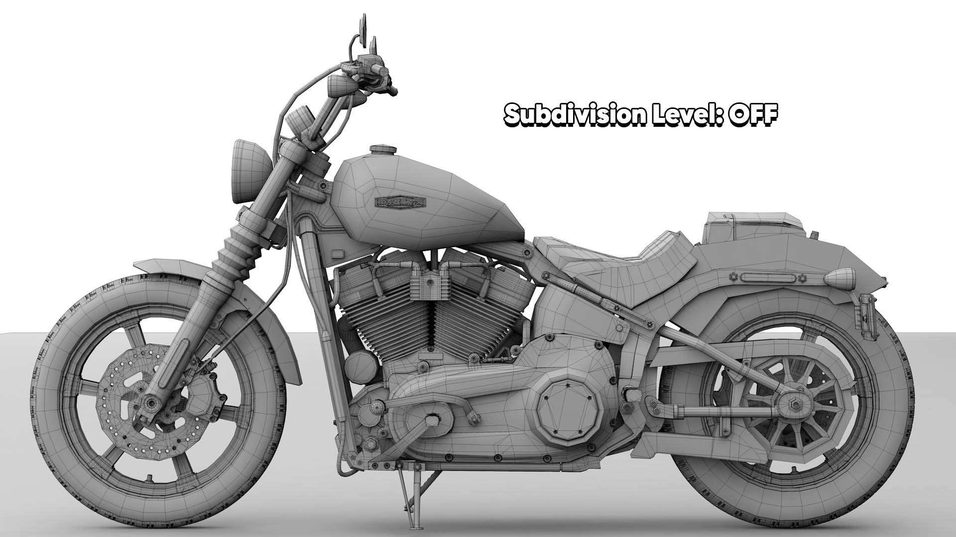 Harley Davidson Street Bob 2026 3D Model (Aurora Blue Denim)