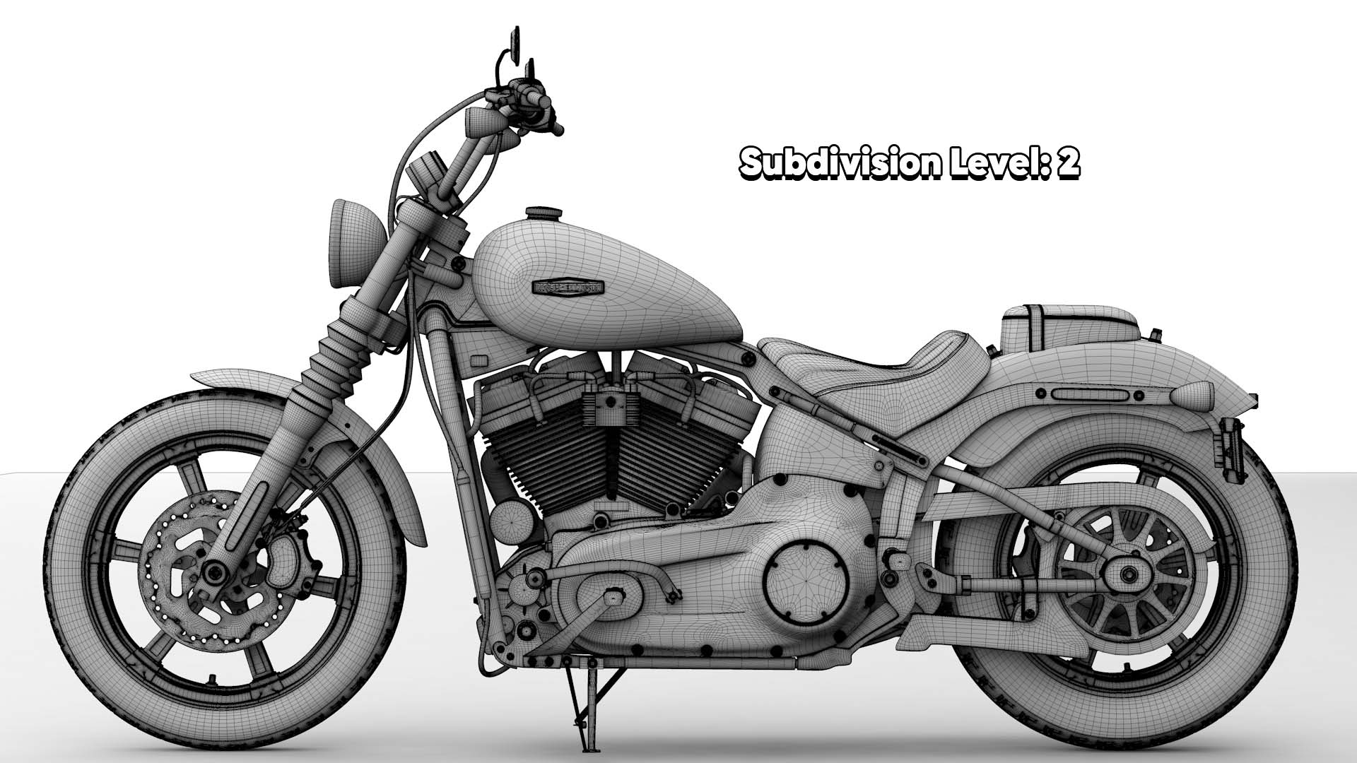 Harley Davidson Street Bob 2026 3D Model (Aurora Blue Denim)