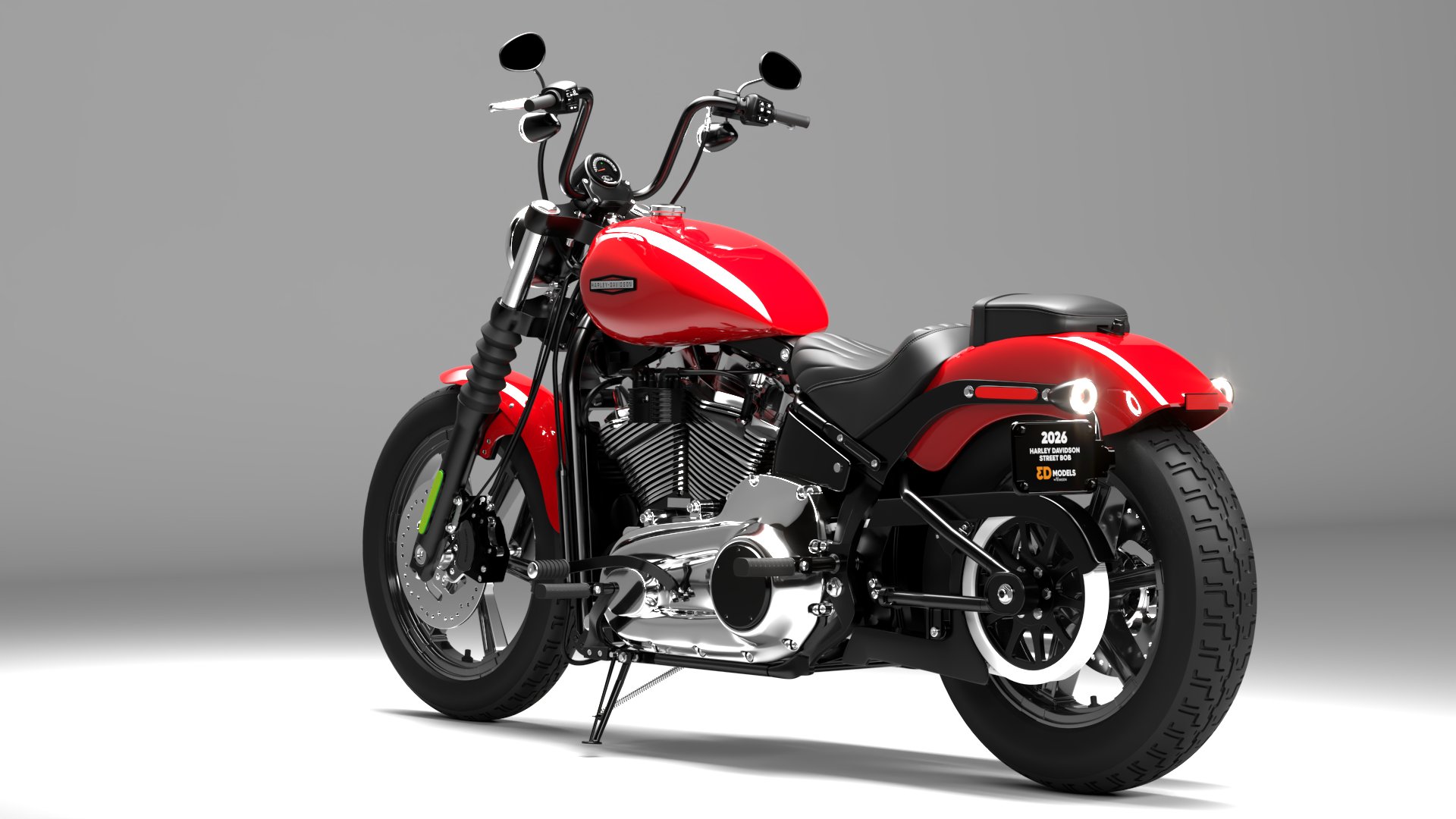 Harley Davidson Street Bob 2026 3D Model Collection (All Color)