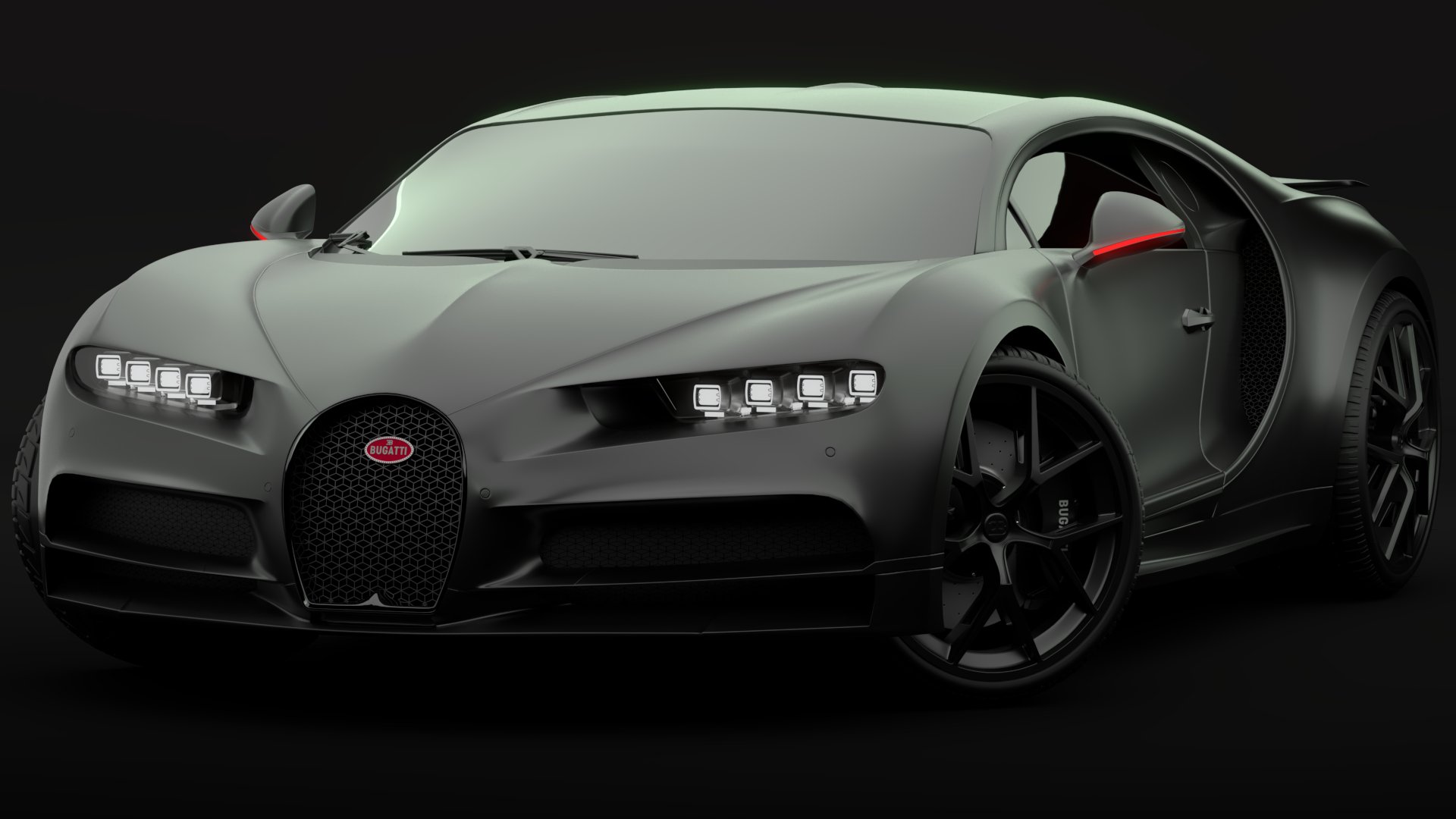 Bugatti Chiron Sport 3D Model Matte