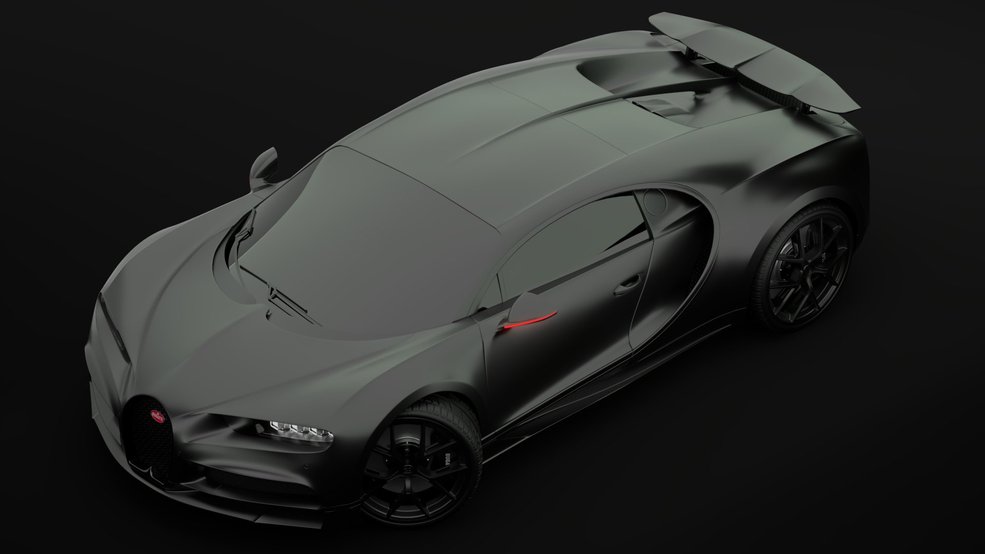 Bugatti Chiron Sport 3D Model Matte