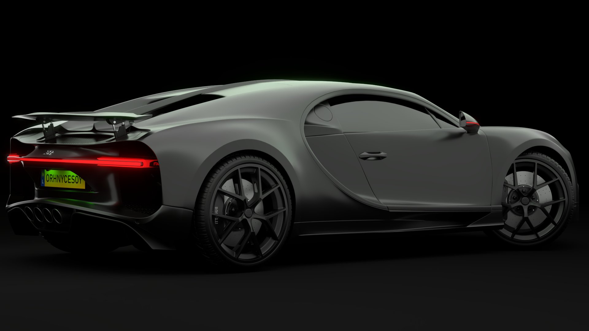 Bugatti Chiron Sport 3D Model Matte