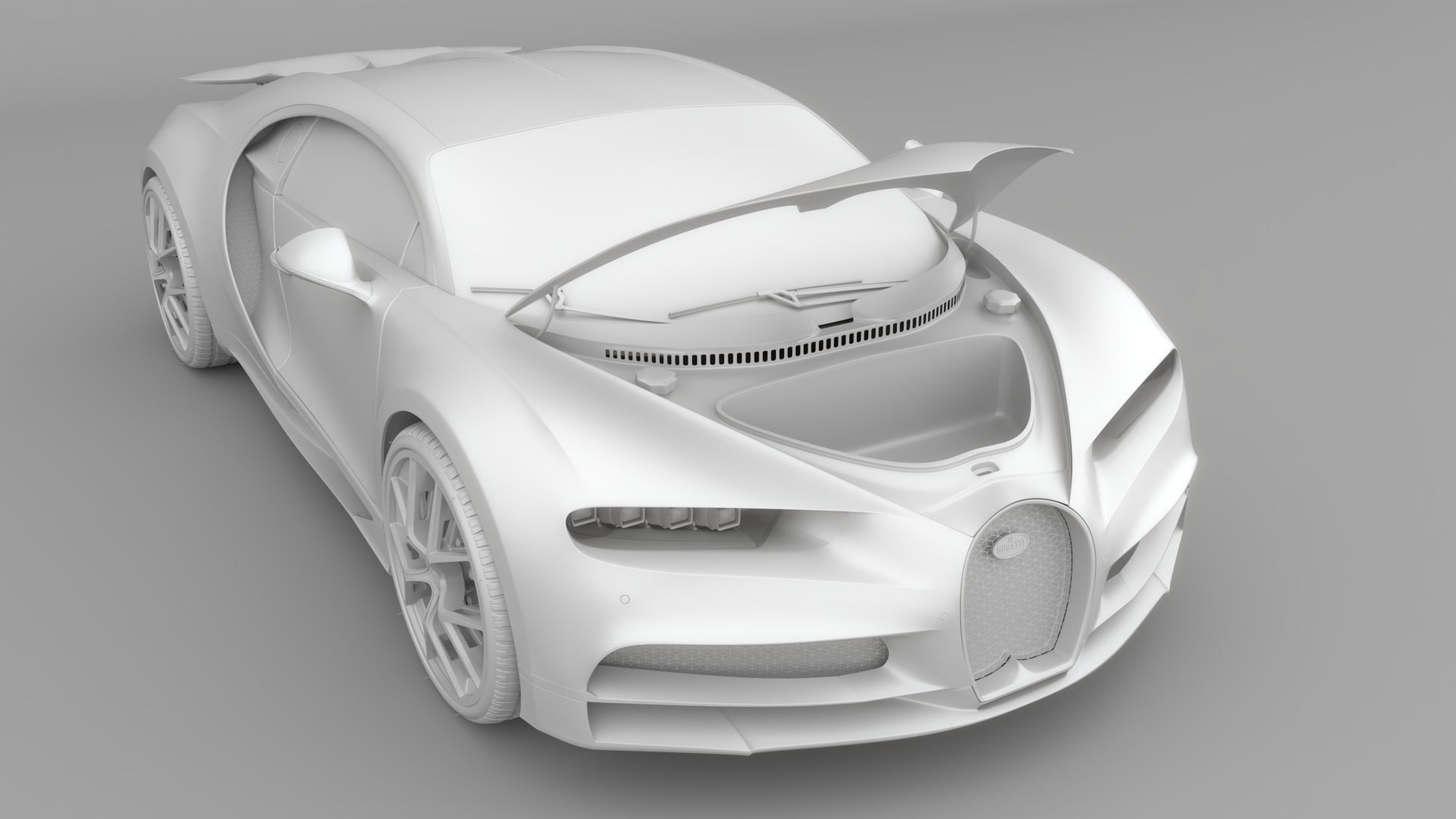 Bugatti Chiron Sport 3D Model Matte
