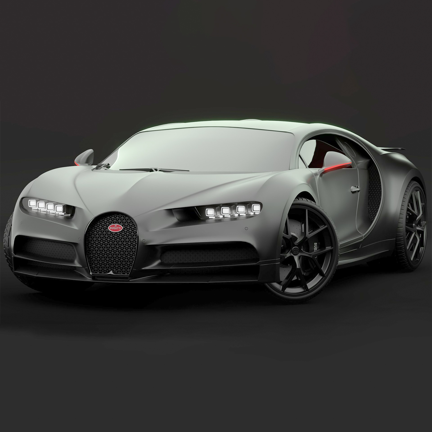 Bugatti Chiron Sport 3D Model Matte