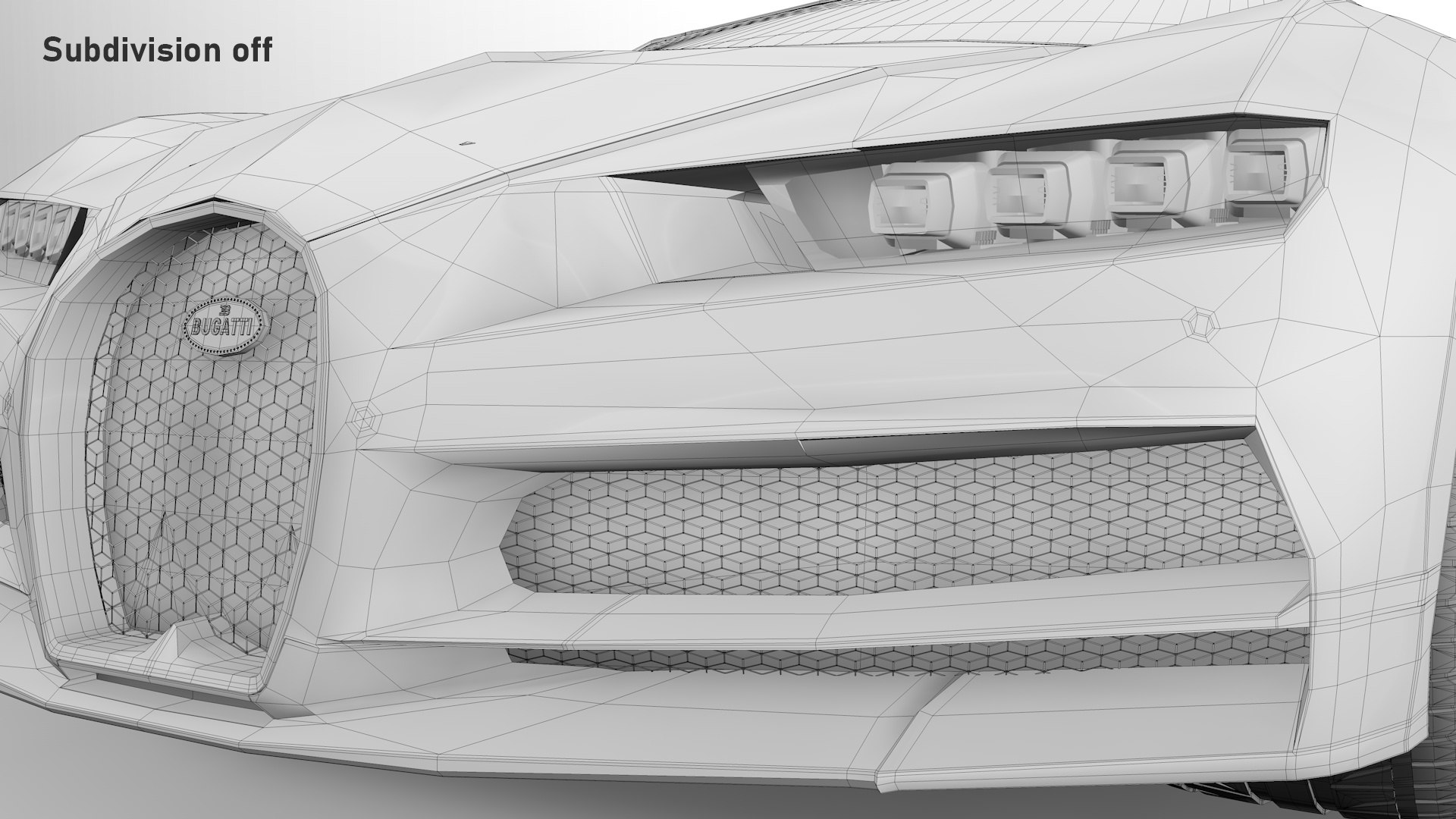 Bugatti Chiron Sport 3D Model Red