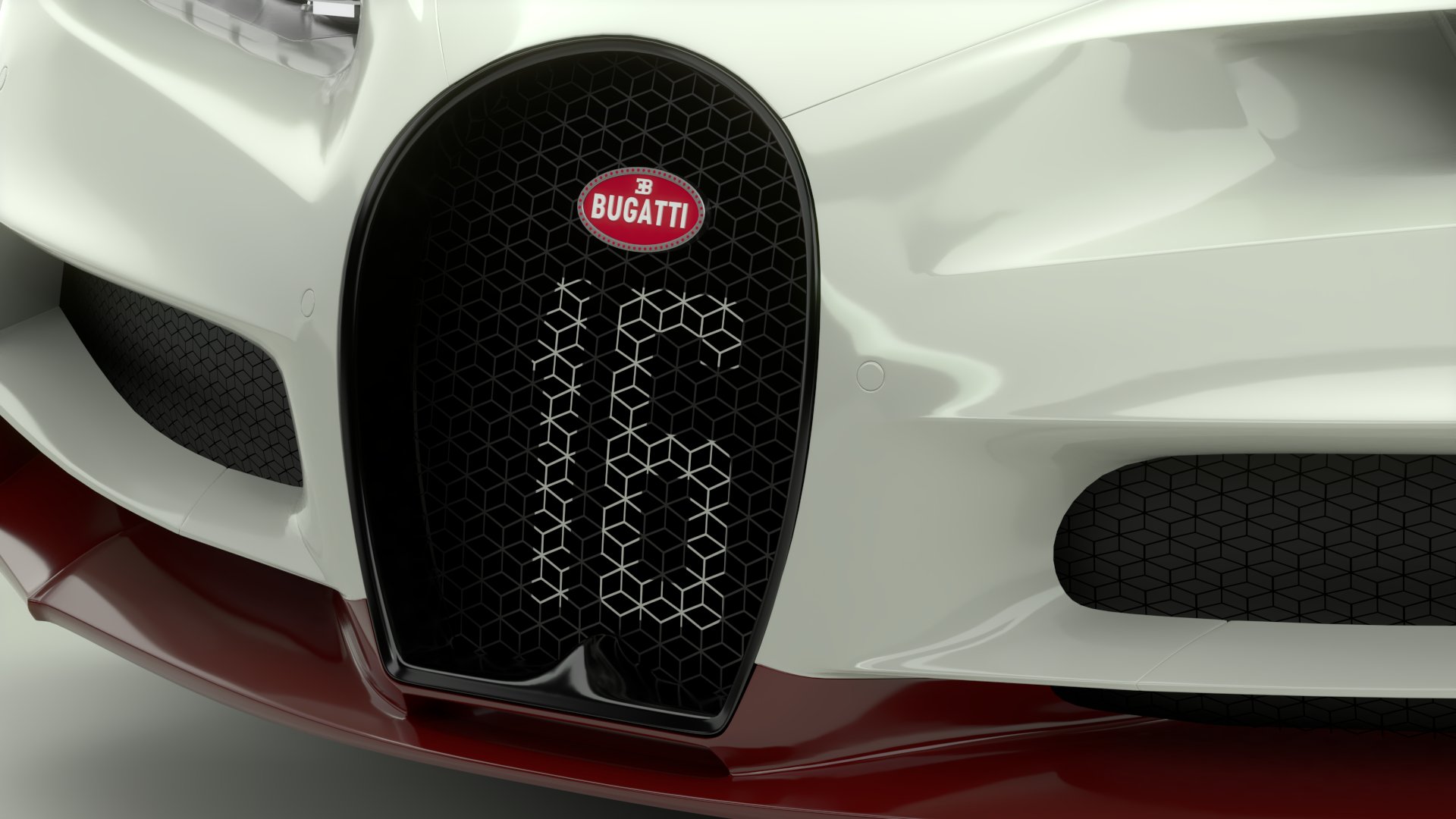 Bugatti Chiron Sport 3D Model White