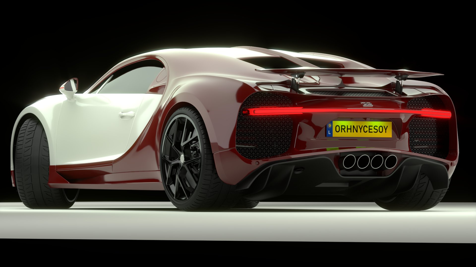 Bugatti Chiron Sport 3D Model White